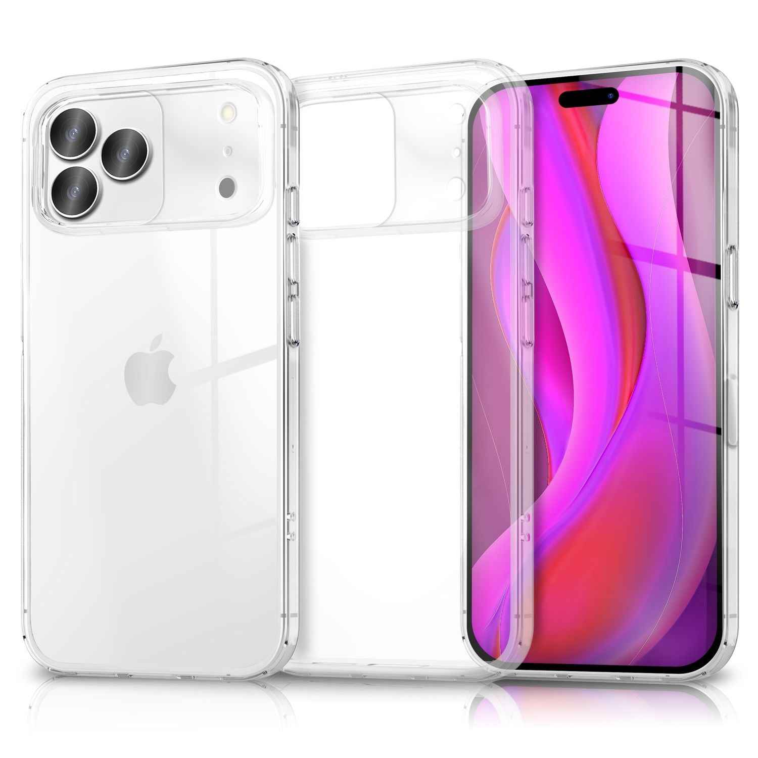 NALIA Hülle GLAZE für Apple iPhone 17 Pro Max (Kristallklare Silikonhülle) - Transparentes TPU Case, Anti-Gelb Effekt, Robust & Kratzresistent, Durchsichtige Handyhülle