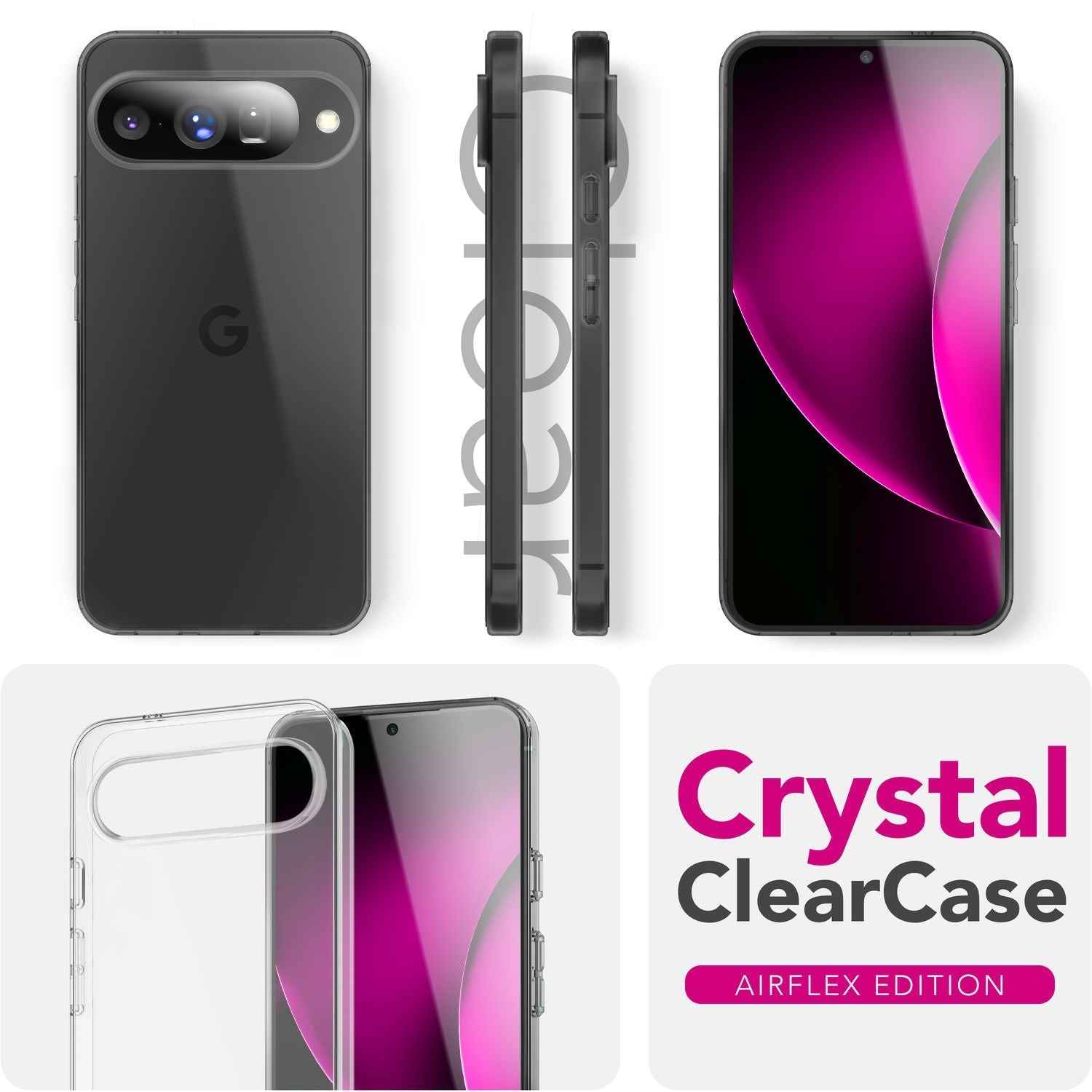 NALIA Hülle GLAZE für Google Pixel 10 (Kristallklare Silikonhülle) - Schlankes TPU Case Transparent, Anti-Gelb Effekt, Flexibel & Kratzfest, Handy Cover, Schutzhülle Durchsichtig