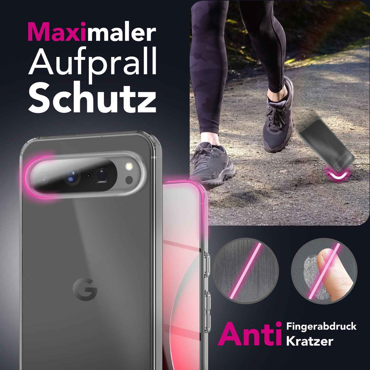 NALIA Hülle GLAZE für Google Pixel 10 Pro (Kristallklare Silikonhülle) - Transparentes TPU Cover, Dünn & Flexibel, Anti-Gelb Beschichtung, Handy Schutzhülle Durchsichtig