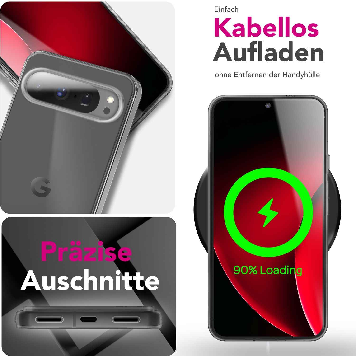 NALIA Hülle GLAZE für Google Pixel 10 Pro (Kristallklare Silikonhülle) - Transparentes TPU Cover, Dünn & Flexibel, Anti-Gelb Beschichtung, Handy Schutzhülle Durchsichtig
