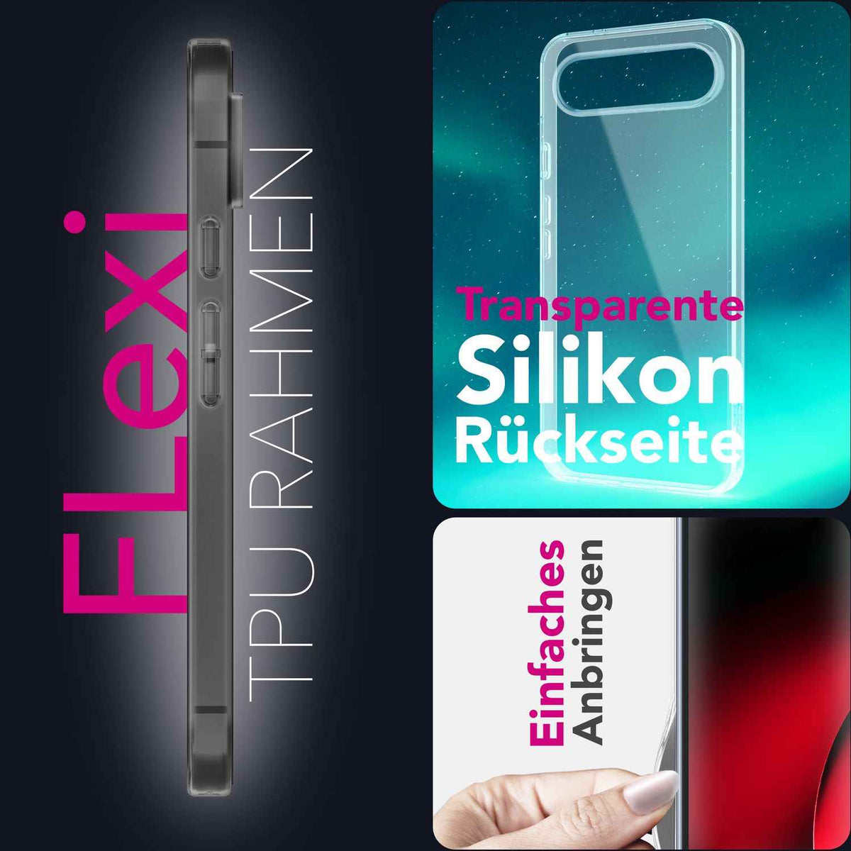 NALIA Hülle GLAZE für Google Pixel 10 Pro (Kristallklare Silikonhülle) - Transparentes TPU Cover, Dünn & Flexibel, Anti-Gelb Beschichtung, Handy Schutzhülle Durchsichtig