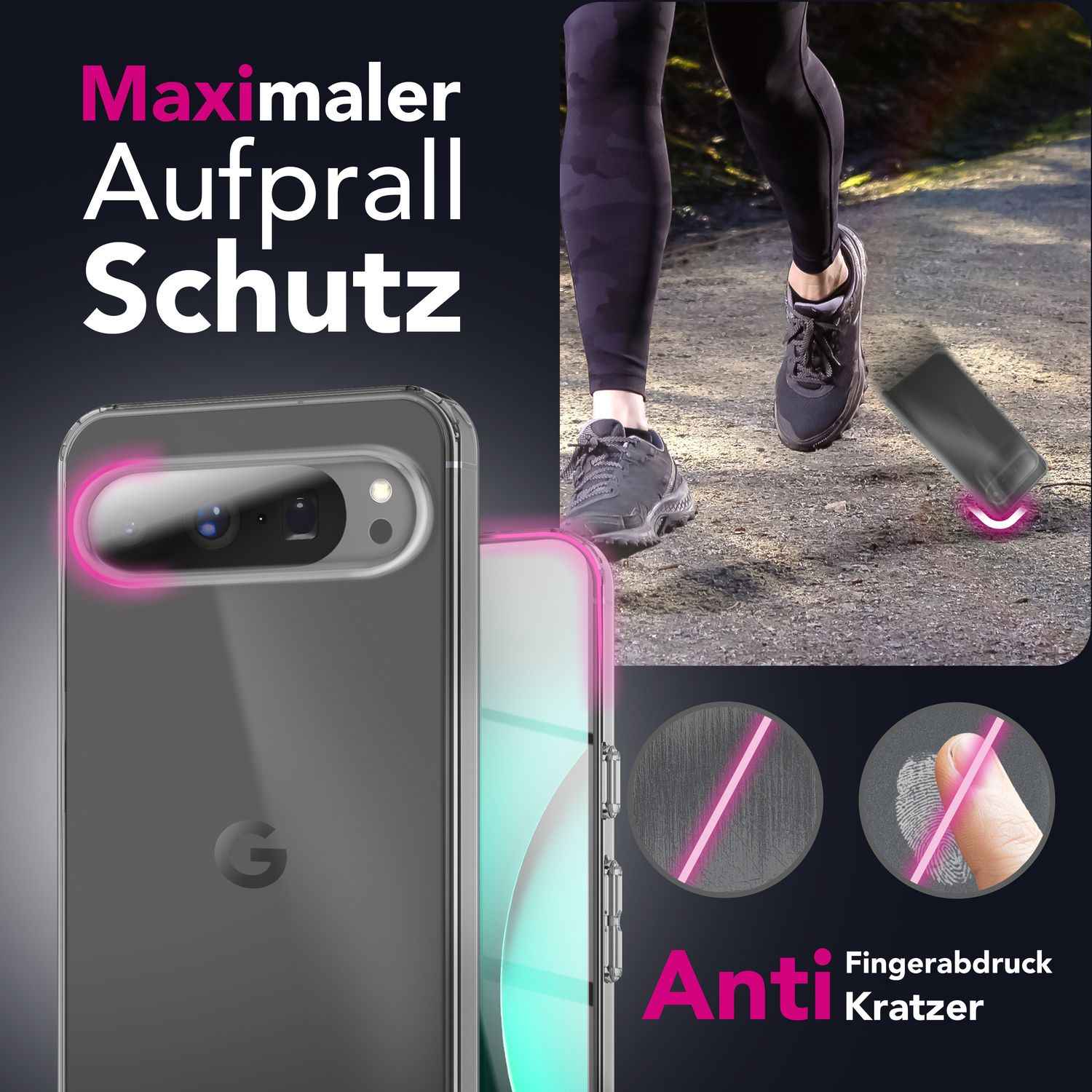 NALIA Hülle GLAZE für Google Pixel 10 Pro XL (Kristallklare Silikonhülle) - Flexibles TPU Cover Transparent, Kratzfest & Schlank, Anti-Gelb Effekt, Handy Schutzhülle Durchsichtig