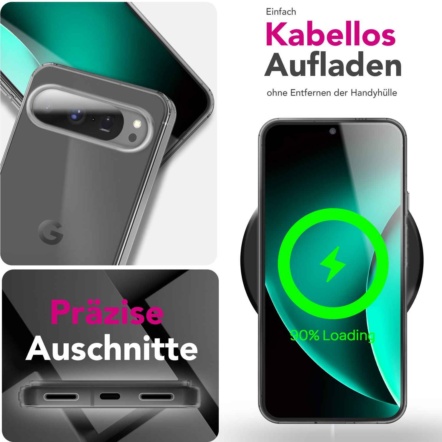 NALIA Hülle GLAZE für Google Pixel 10 Pro XL (Kristallklare Silikonhülle) - Flexibles TPU Cover Transparent, Kratzfest & Schlank, Anti-Gelb Effekt, Handy Schutzhülle Durchsichtig