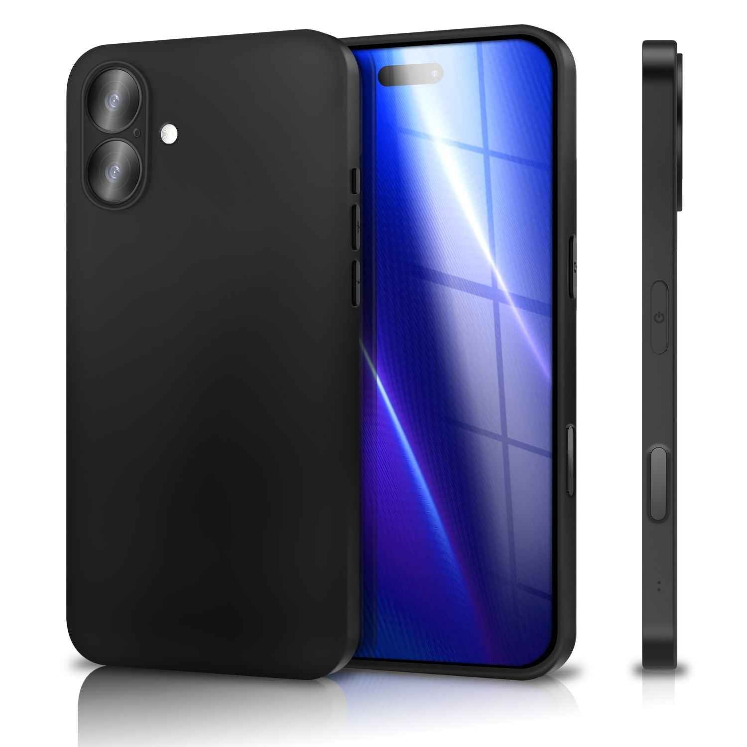 NALIA Hülle Strider für Apple iPhone 17 (Mattes Slim-Case) - 1,28mm Dünn, Flexibles TPU Silikon, Integrierter Tastenschutz, Fingerabdruck-Reduzierend, Handy Schutzhülle - Schwarz