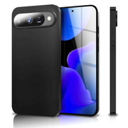 NALIA Hülle Strider für Google Pixel 10 (Mattes Slim-Case) - 1,28mm Dünn, Robustes TPU Silikon Cover, Tasten-Kappen für Staubschutz, Fingerabdruckarm, Handy Schutzhülle - Schwarz