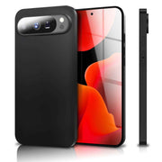 NALIA Hülle Strider für Google Pixel 10 Pro (Mattes Slim-Case) - 1,28mm Schlank, Flexibles TPU, Staubdichte Tasten-Kappen, Anti-Fingerprint Oberfläche, Handy Schutzhülle - Schwarz