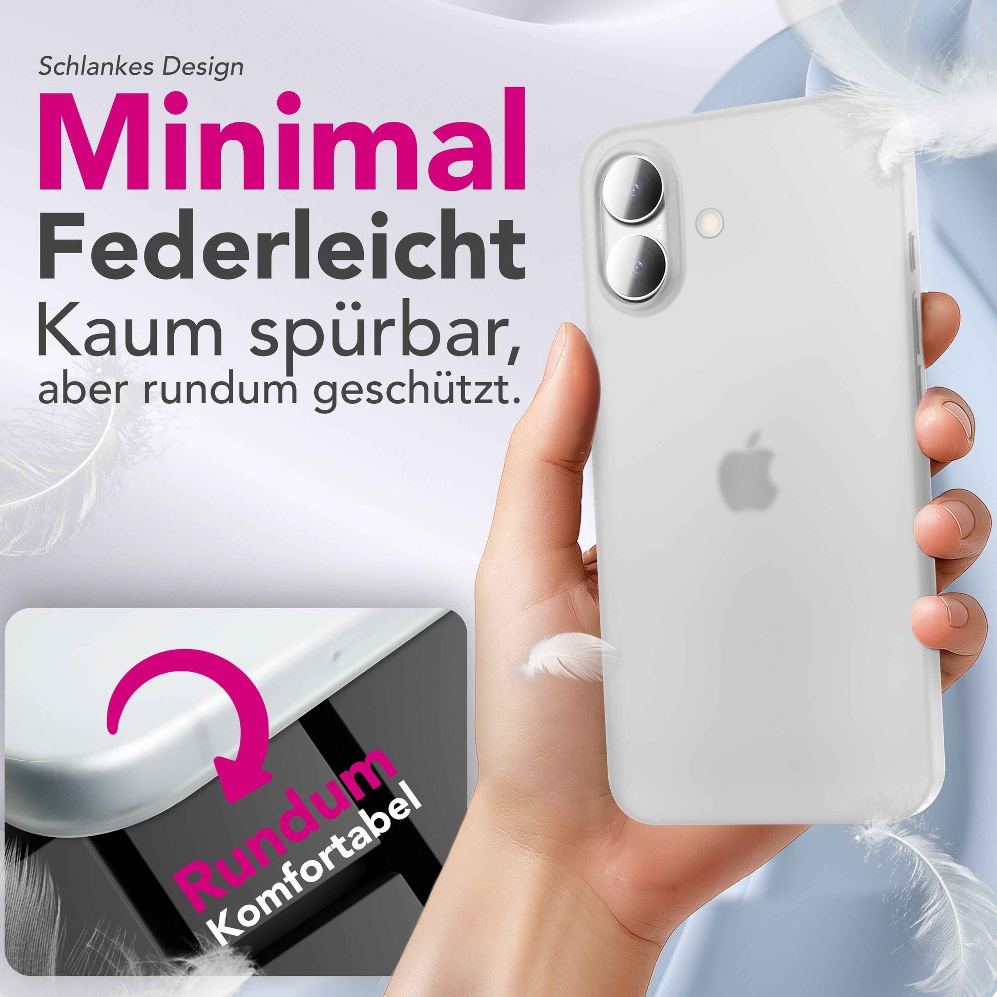 NALIA Hülle Phantom für Apple iPhone 17 (Extrem Dünn) - 0,3mm Ultra-Slim Handyhülle, Matt & Anti-Fingerprint, Ultra-Leicht & Minimalistisch, Schlankes Hardcover