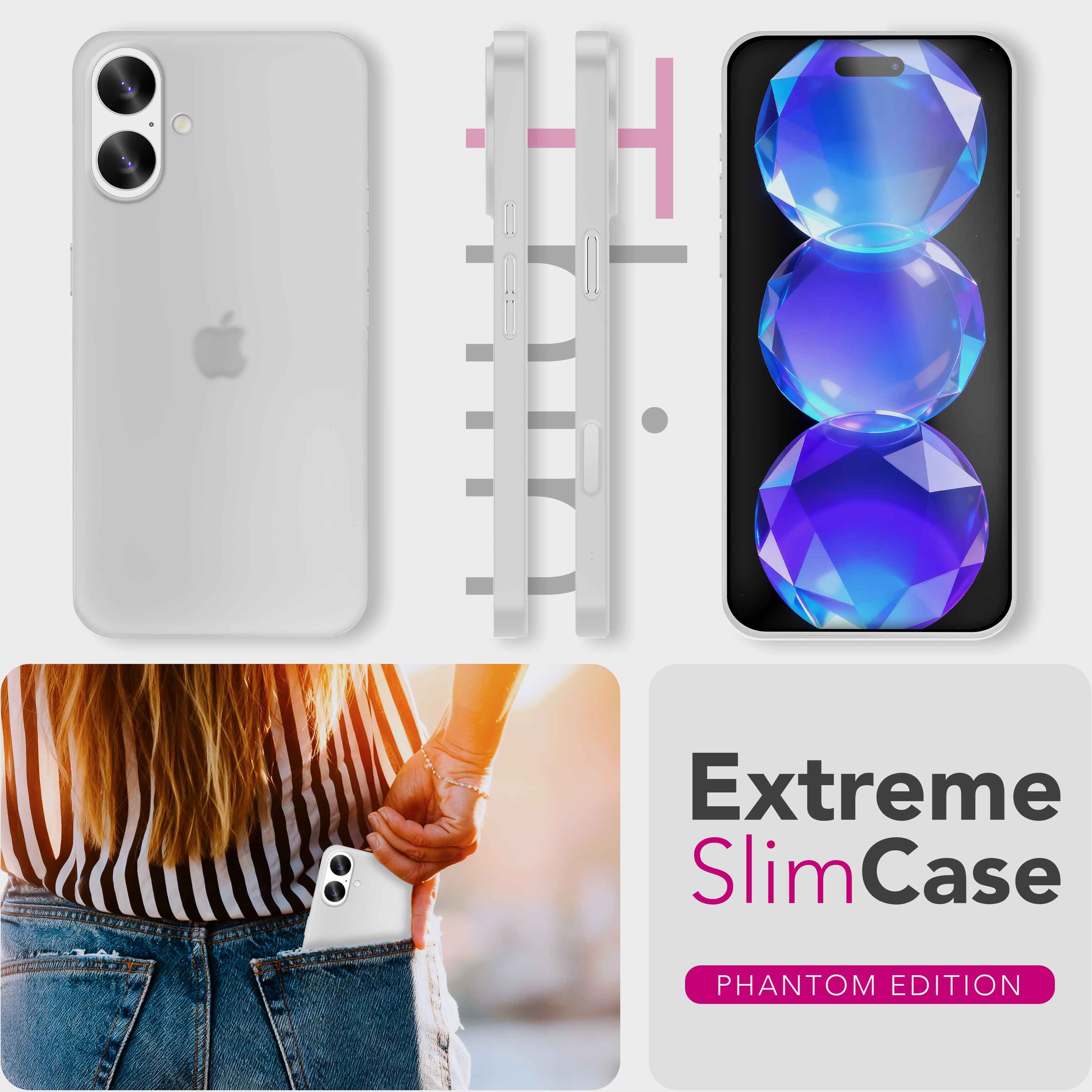 NALIA Hülle Phantom für Apple iPhone 17 (Extrem Dünn) - 0,3mm Ultra-Slim Handyhülle, Matt & Anti-Fingerprint, Ultra-Leicht & Minimalistisch, Schlankes Hardcover