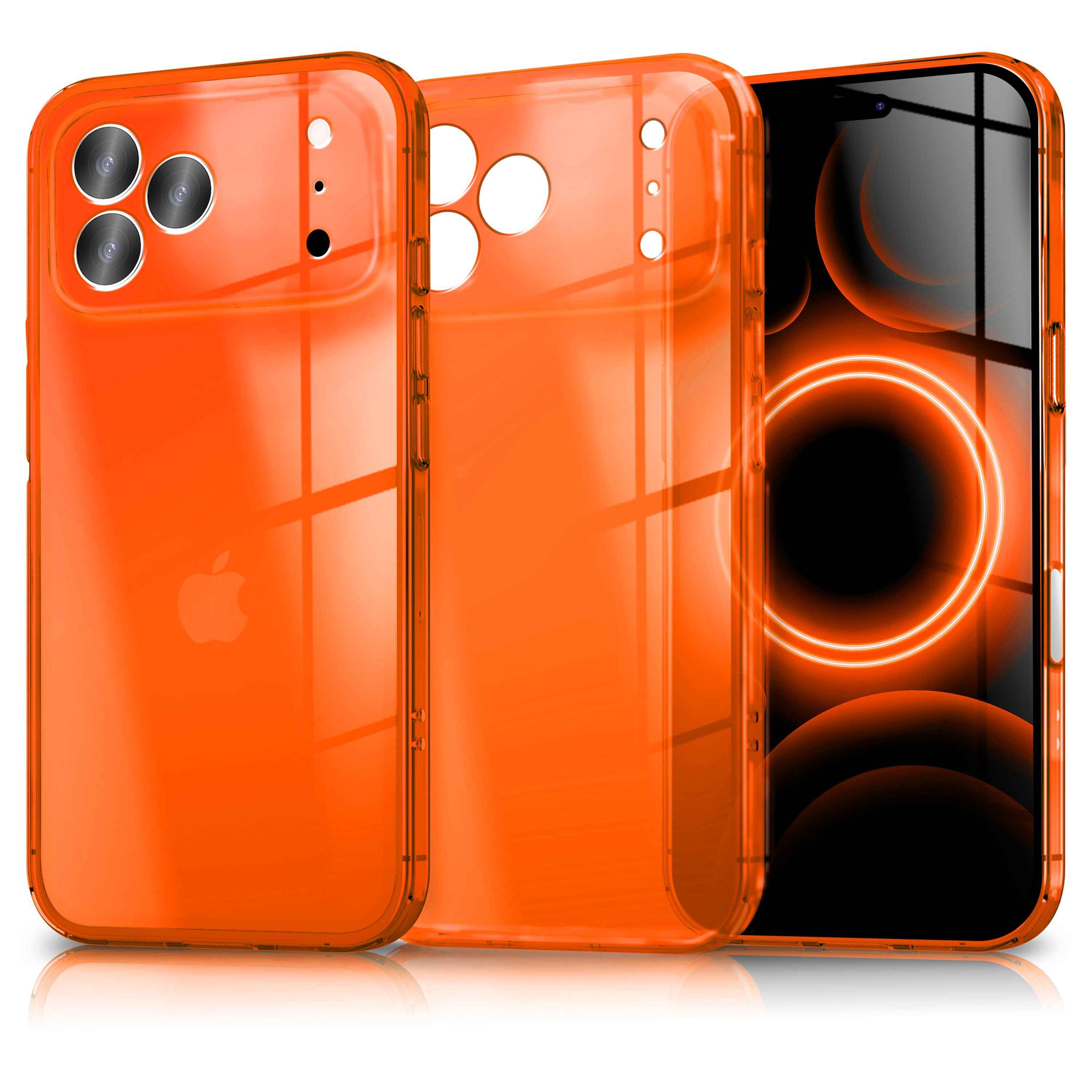 NALIA Hülle Vibe für Apple iPhone 17 Pro Max (Knallige Farben) - Neon Bunt Leuchtende TPU Schutzhülle, Semi-Transparent & Anti-Gelb, Flexibel, Wireless Handyhülle