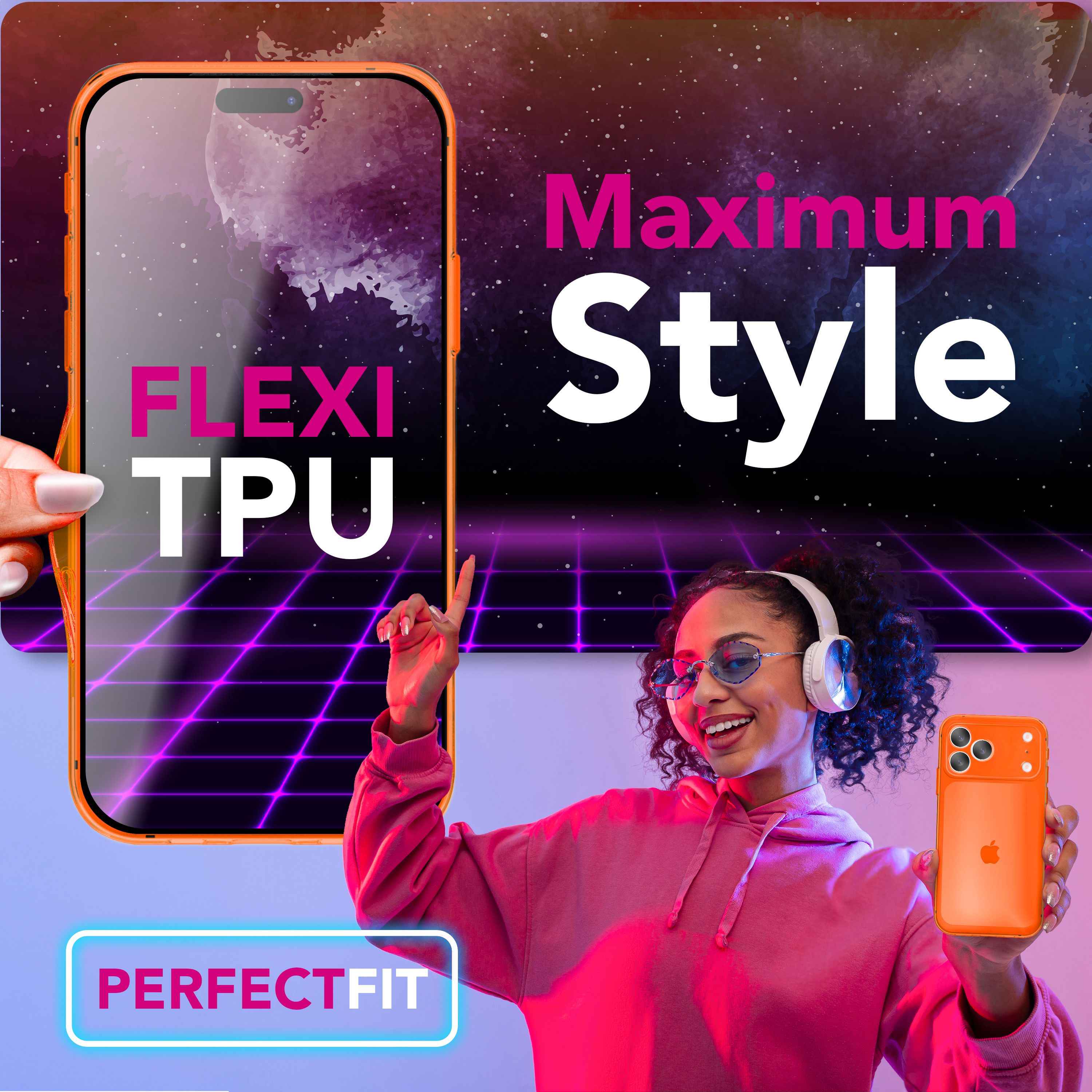 NALIA Hülle Vibe für Apple iPhone 17 Pro Max (Knallige Farben) - Neon Bunt Leuchtende TPU Schutzhülle, Semi-Transparent & Anti-Gelb, Flexibel, Wireless Handyhülle
