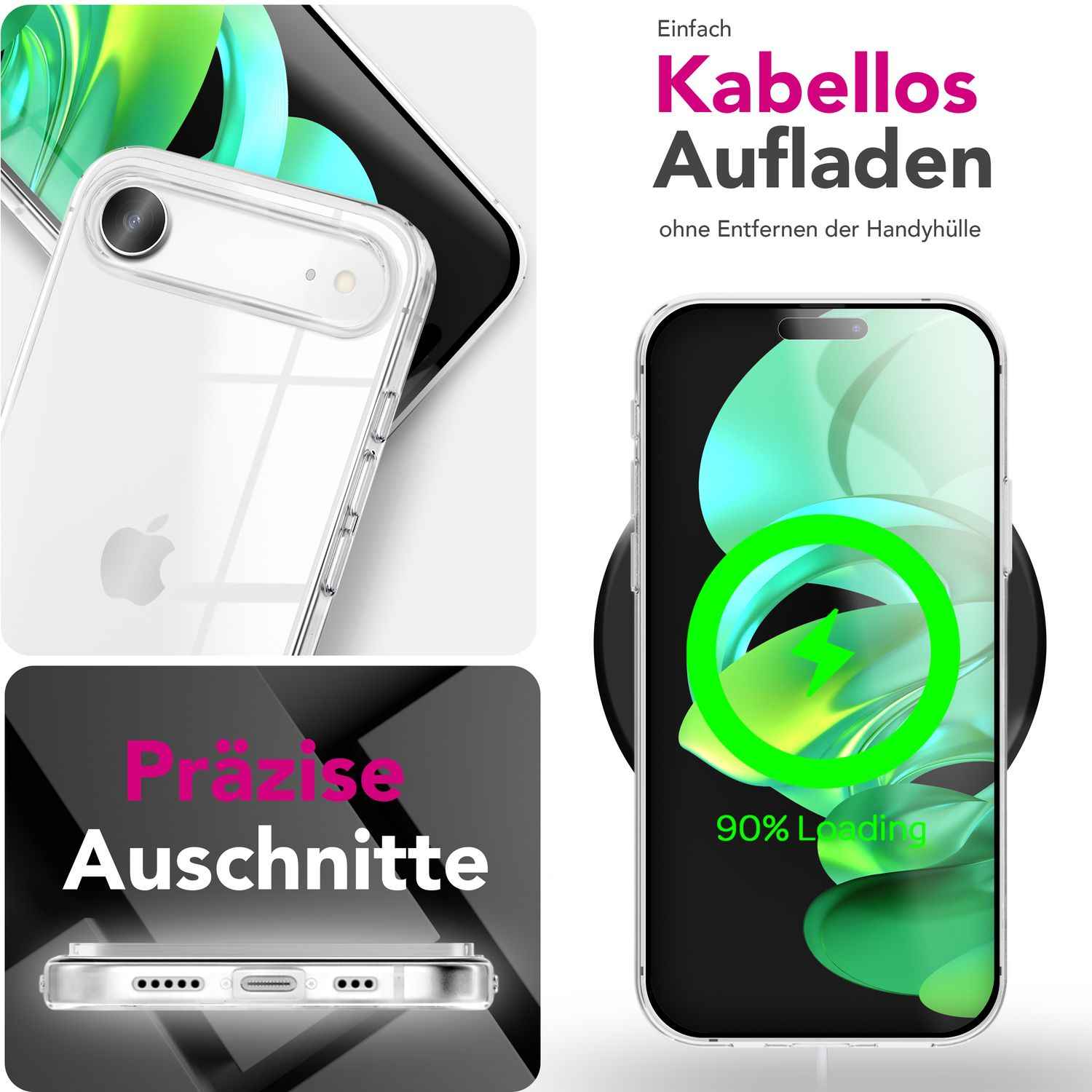 NALIA Hülle 360Guard für Apple iPhone 17 Air (360° Rundumschutz) - Glasklare Schutzhülle mit Displayfolie & Backcover, Transparent & Kratzfest, Anti-Gelb, Komplettschutz, Robust