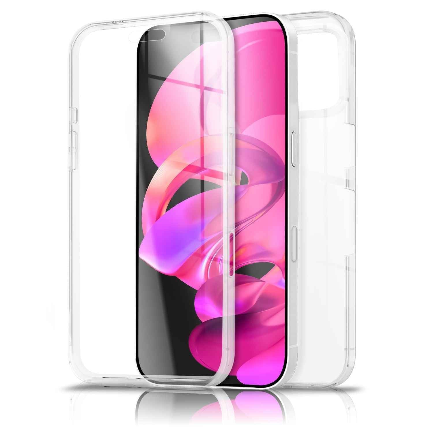 NALIA 360Guard passend für Apple iPhone 17 Pro Max Hülle (360° Rundumschutz) - Klare Full-Body Handyhülle, Kratzfeste PC-Rückseite & gehärtete Displayfolie, Transparent & Anti-Gelb