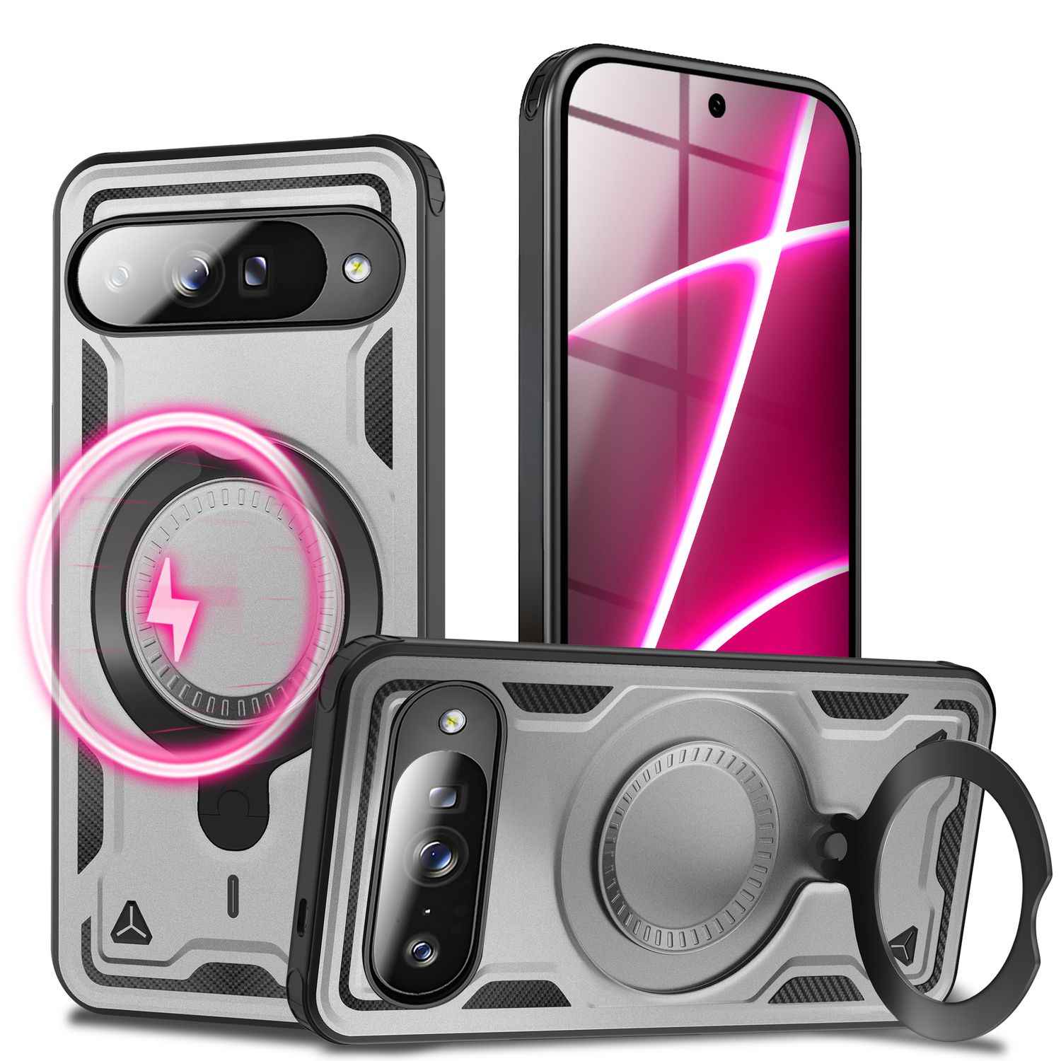 NALIA Hülle Stormguard für Google Pixel 10 (Unzerstörbare Panzerhülle mit MagSafe), Stoßfestes Fallschutz Cover im Military Style, 360° Ring, Outdoor Schutzhülle