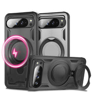 NALIA Hülle Stormguard für Google Pixel 10 Pro (Unzerstörbare Panzerhülle mit MagSafe), Schlagfeste Schutzhülle im Military Look, 360° Ring Ständer, Outdoor Cover