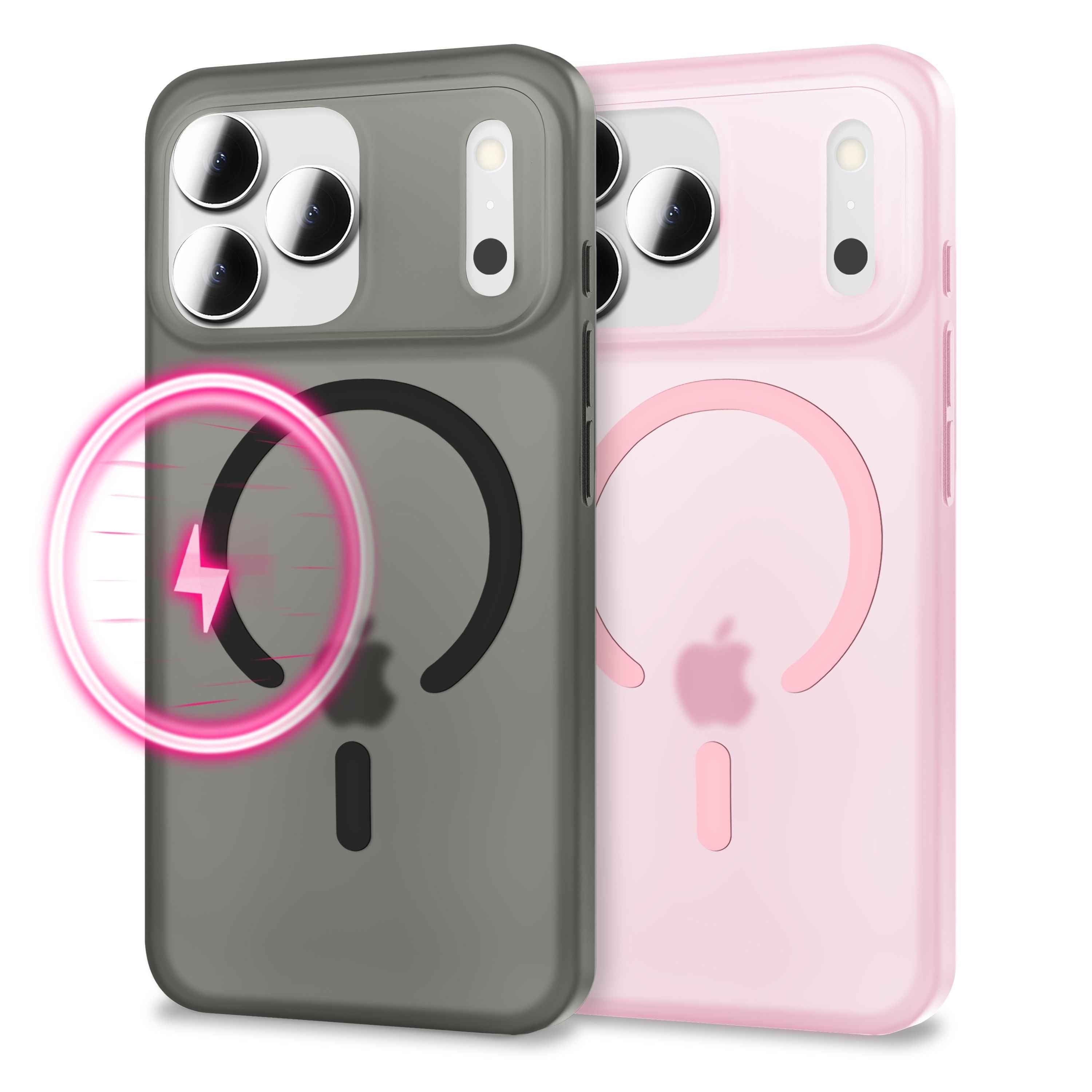 NALIA MagSafe Hülle Thinix für Apple iPhone 17 Pro Max (Extrem Dünn mit MagPower) - 0,3mm Ultra-Thin Hardcover, Frosted Look, Durchscheinend, Anti-Fingerabdruck