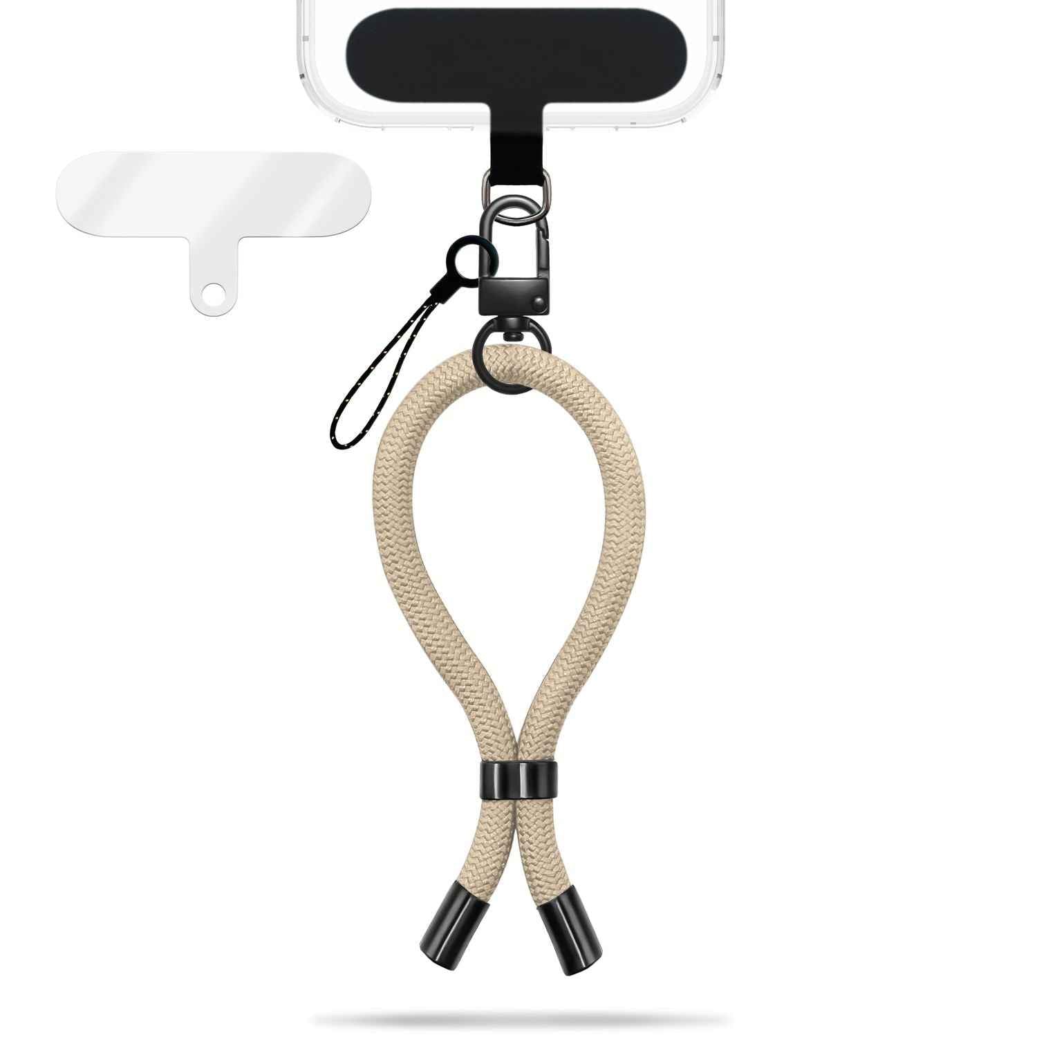 NALIA Wristy Universal Lanyard Handy-Kette für Smartphone & Handyhüllen, Handgelenk-Schlaufe mit Metallkarabiner, Verstellbares Trageband, Anti-Diebstahl Handyband
