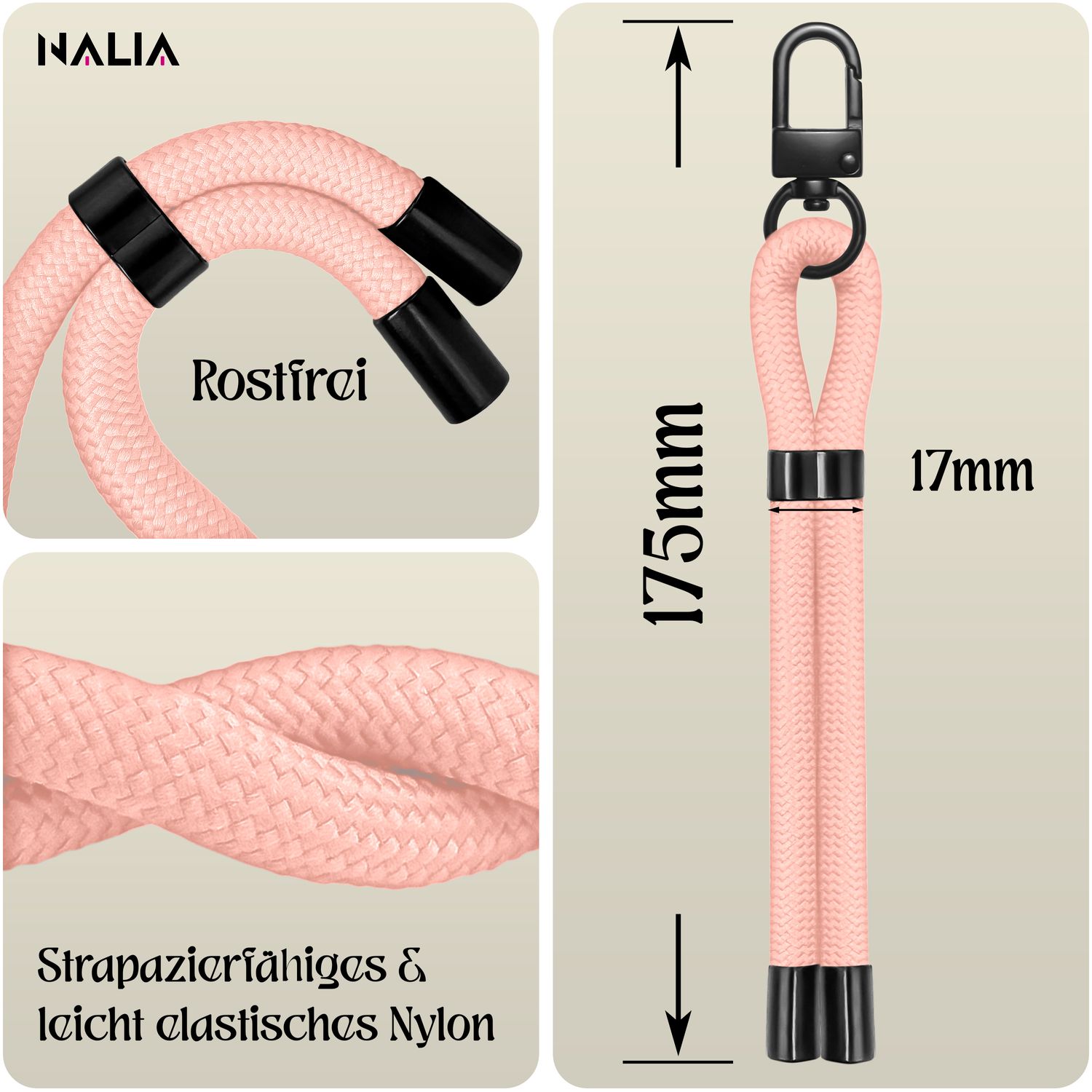 Handy-Kette NALIA Wristy Universal Lanyard verstellbar | NALIA Berlin