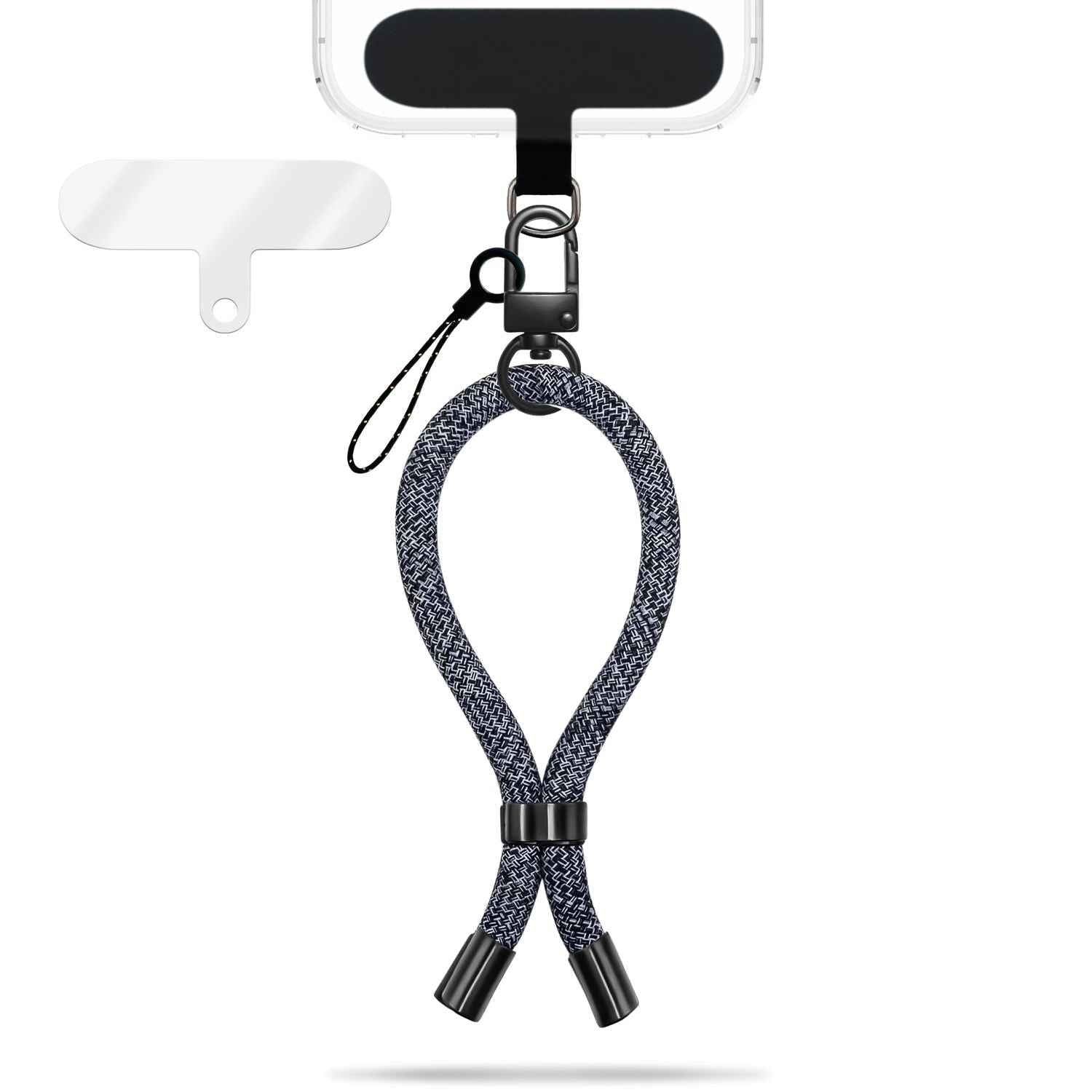 NALIA Wristy Universal Lanyard Handy-Kette für Smartphone & Handyhüllen, Handgelenk-Schlaufe mit Metallkarabiner, Verstellbares Trageband, Anti-Diebstahl Handyband