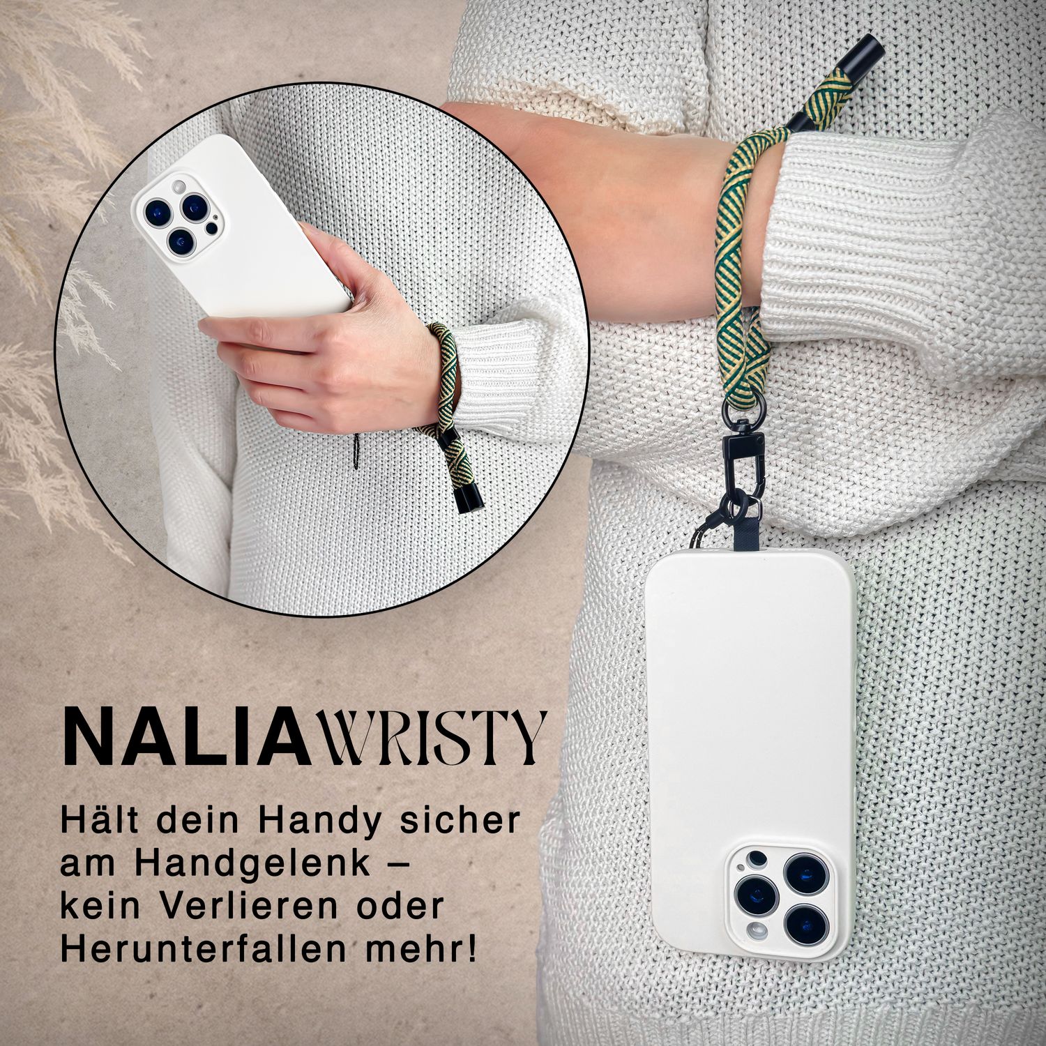 Handy-Kette NALIA Wristy Universal Lanyard verstellbar | NALIA Berlin
