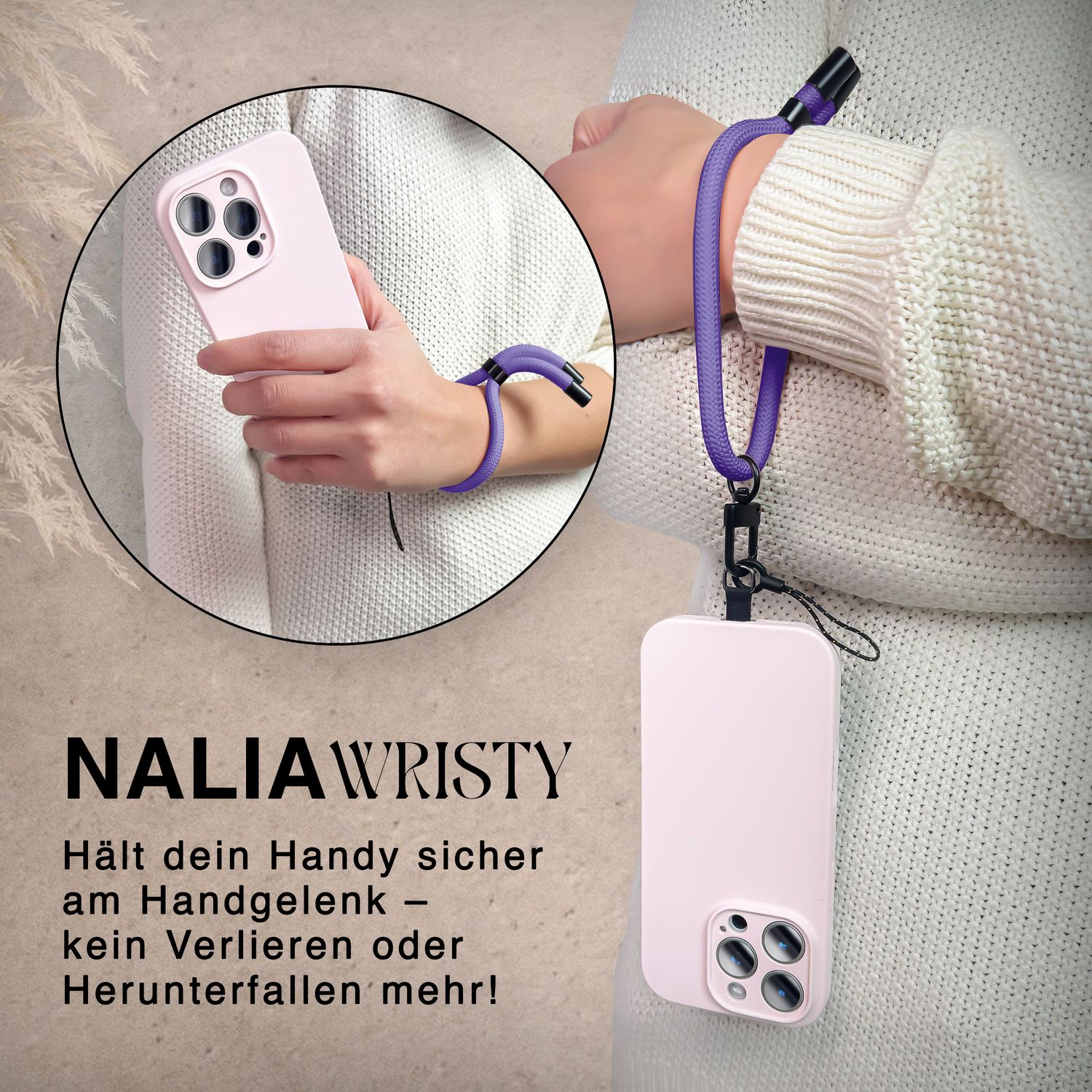 Handy-Kette NALIA Wristy Universal Lanyard verstellbar | NALIA Berlin