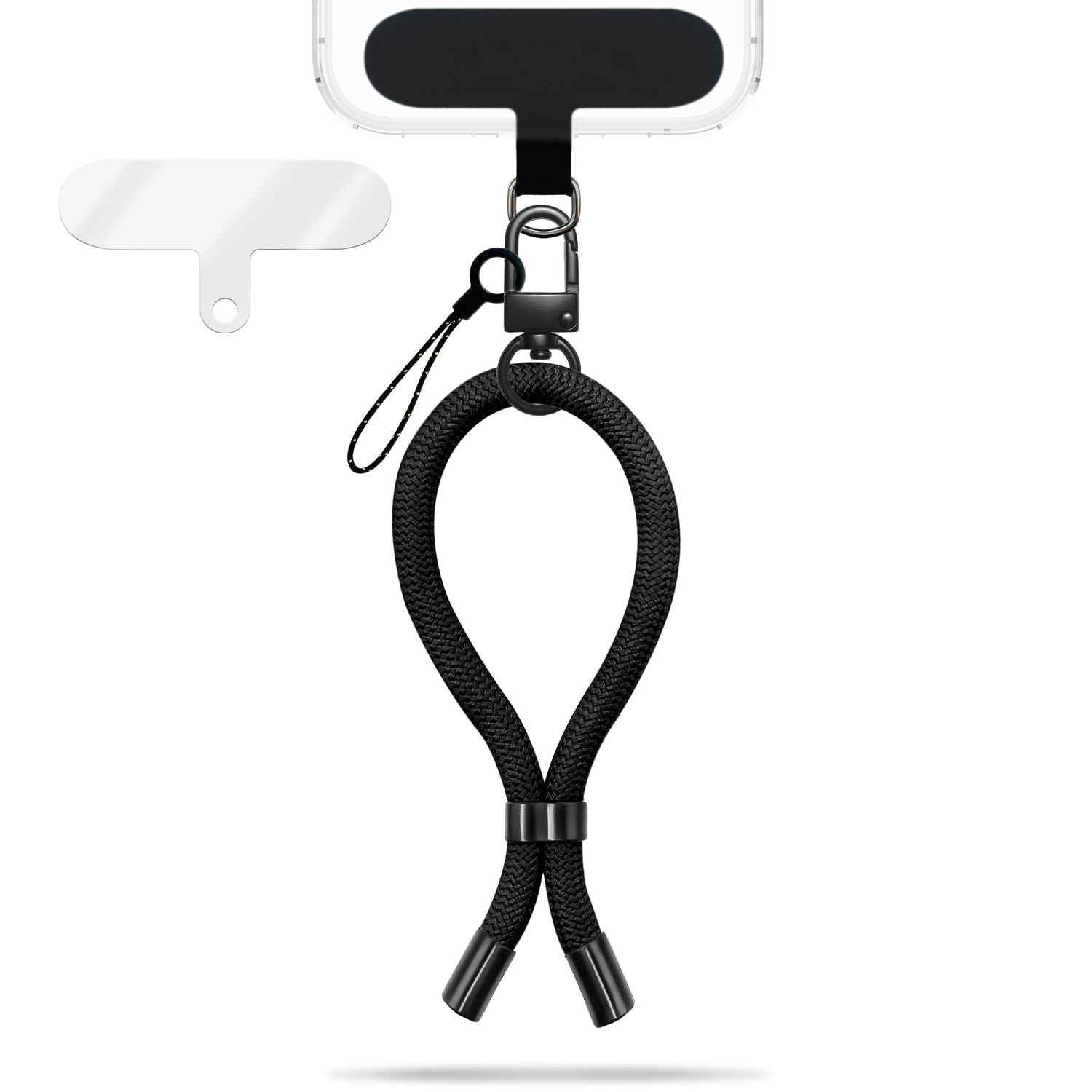 NALIA Wristy Universal Lanyard Handy-Kette für Smartphone & Handyhüllen, Handgelenk-Schlaufe mit Metallkarabiner, Verstellbares Trageband, Anti-Diebstahl Handyband