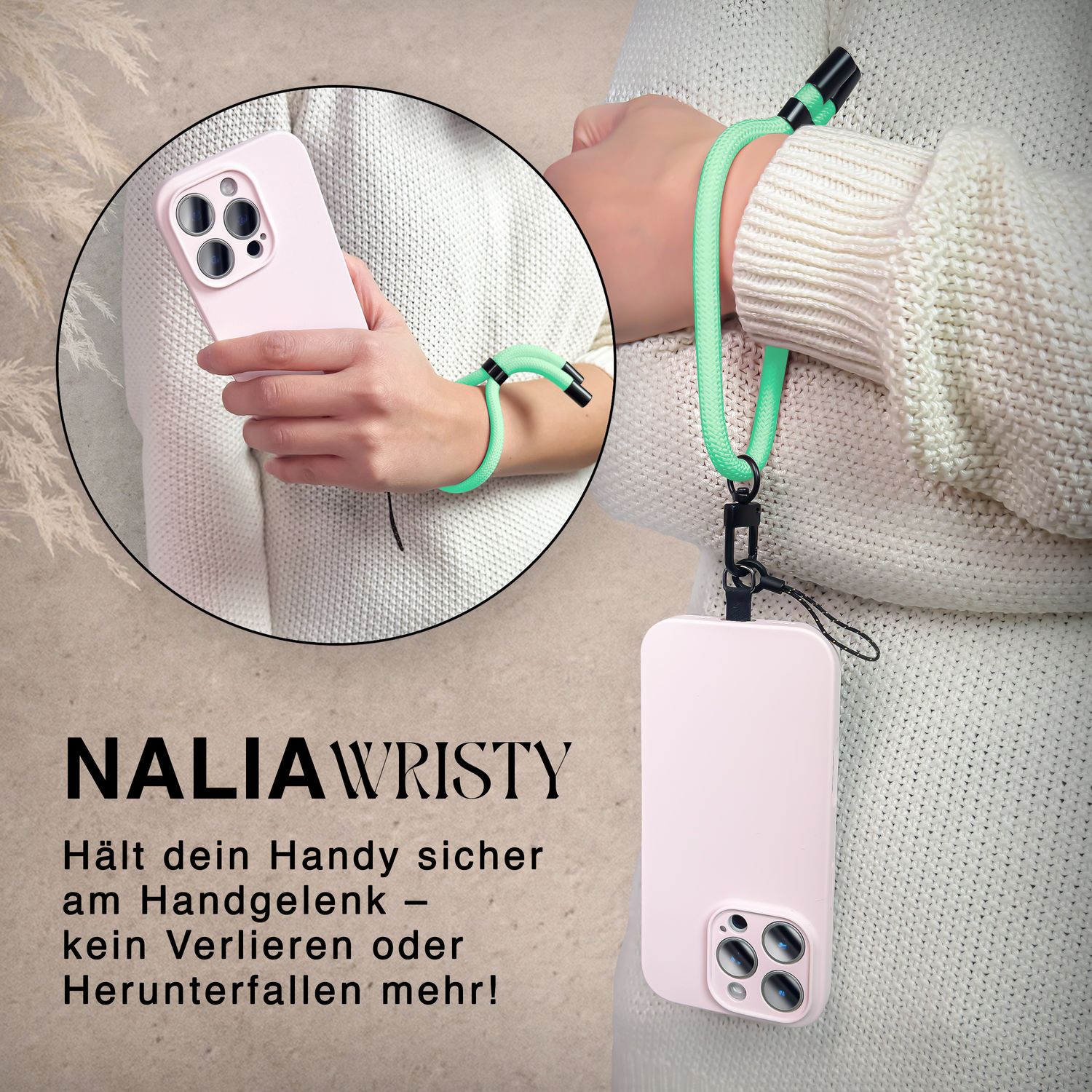 Handy-Kette NALIA Wristy Universal Lanyard verstellbar | NALIA Berlin