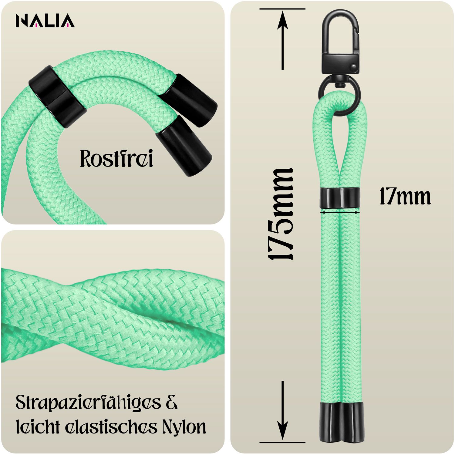 Handy-Kette NALIA Wristy Universal Lanyard verstellbar | NALIA Berlin