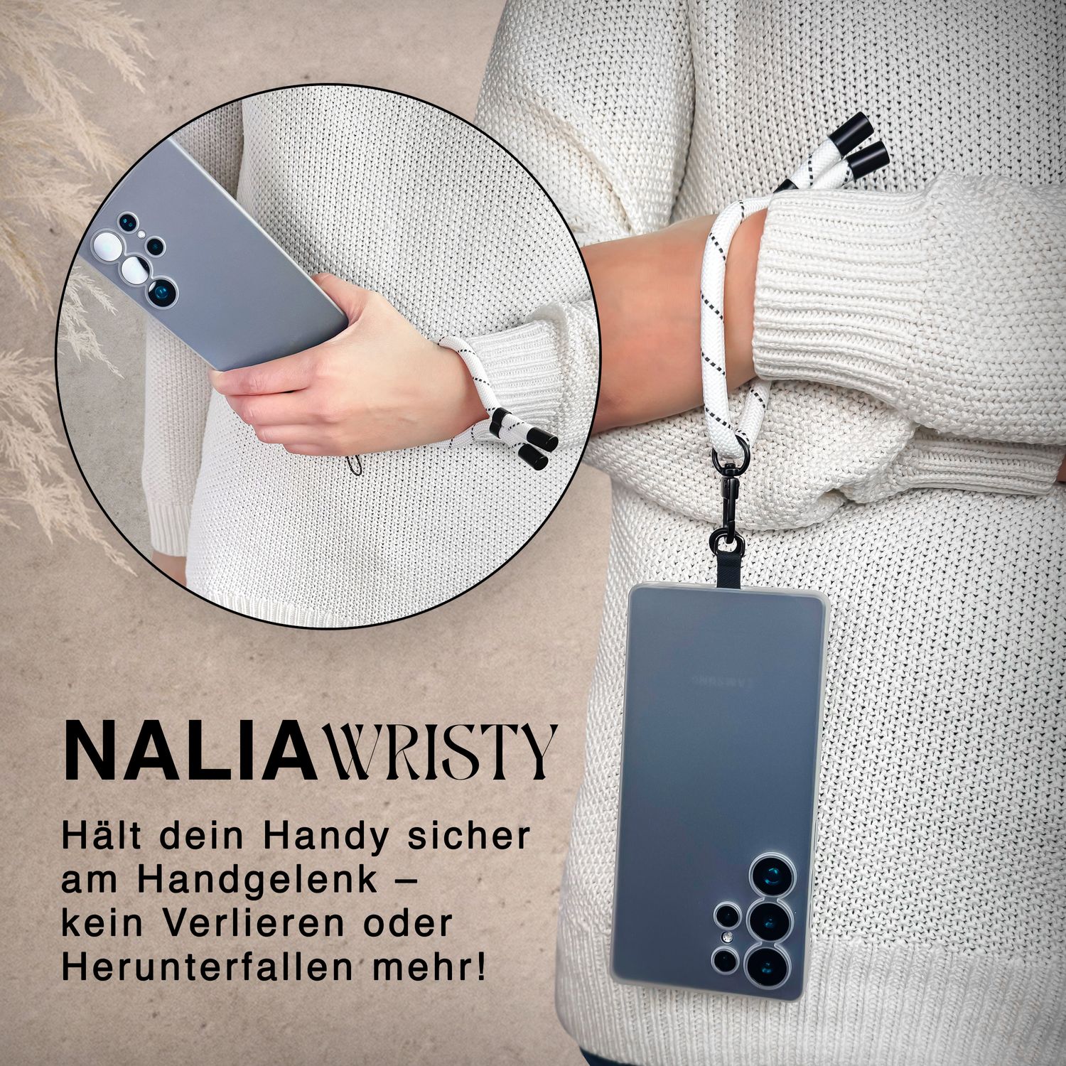 Handy-Kette NALIA Wristy Universal Lanyard verstellbar | NALIA Berlin
