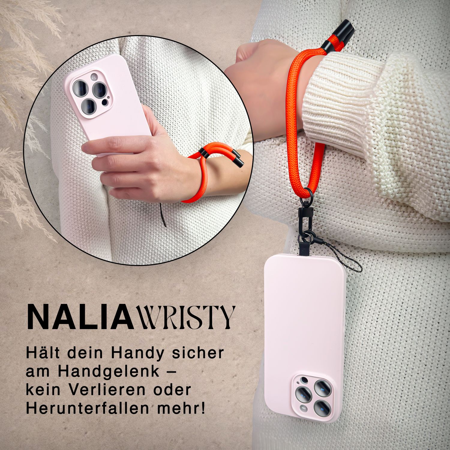 Handy-Kette NALIA Wristy Universal Lanyard verstellbar | NALIA Berlin