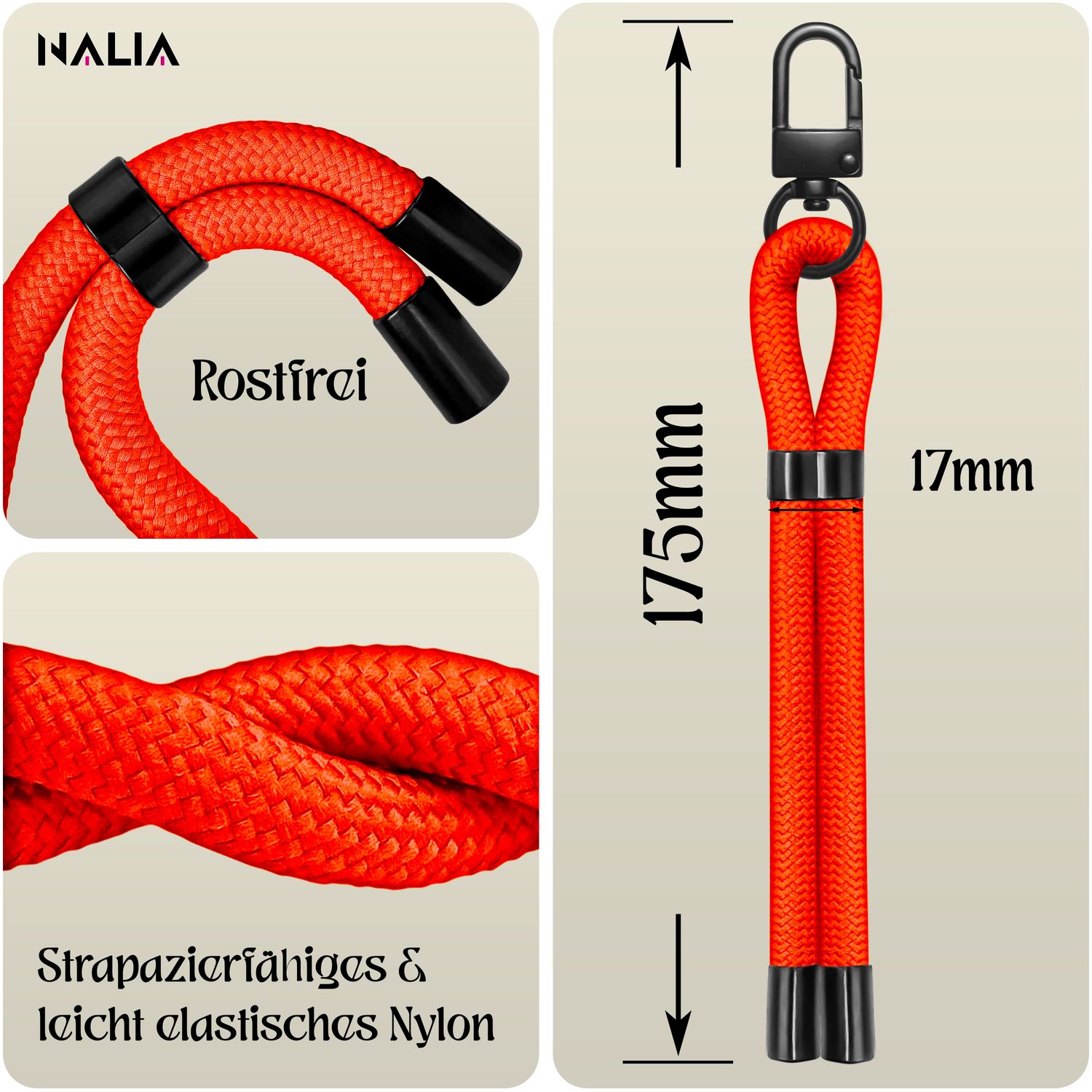 Handy-Kette NALIA Wristy Universal Lanyard verstellbar | NALIA Berlin