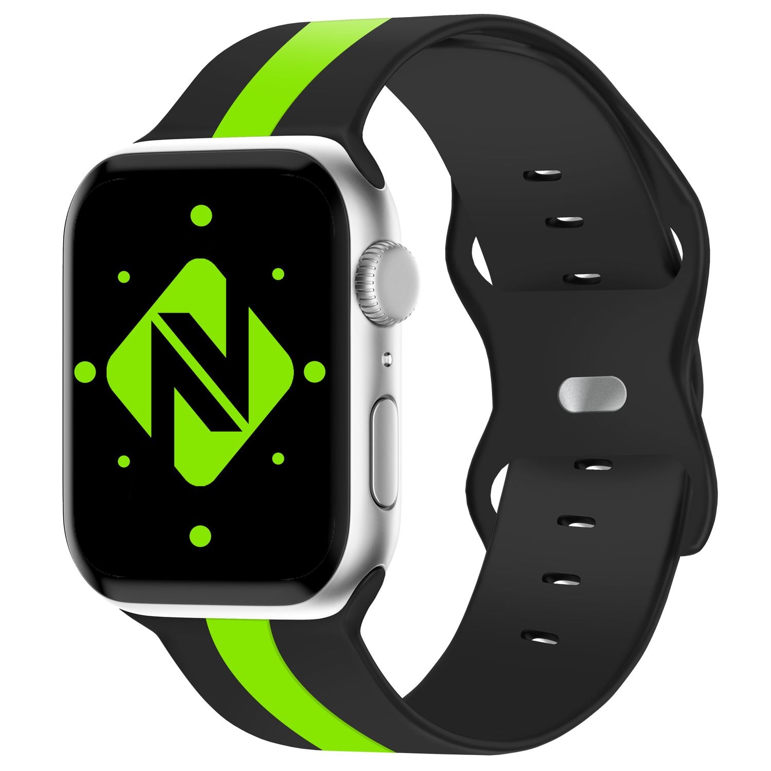 Silikon Armband gestreift für Apple Watch SE/8/7/6/5/4/3/2/1 38-41 mm