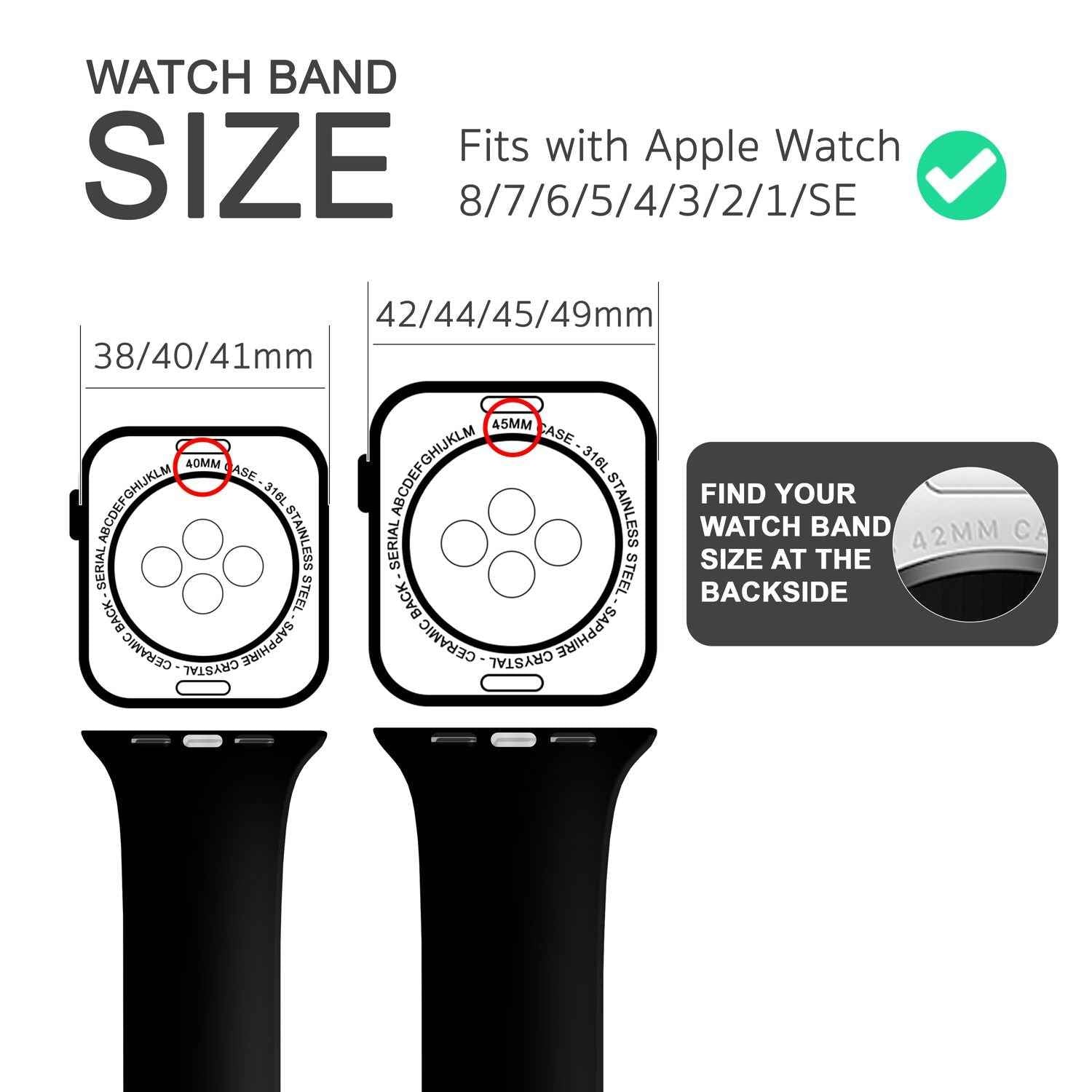 Gestreiftes Silikon Armband für Apple Watch SE/8/7/6/5/4/3/2/1, 38mm 40mm 41mm
