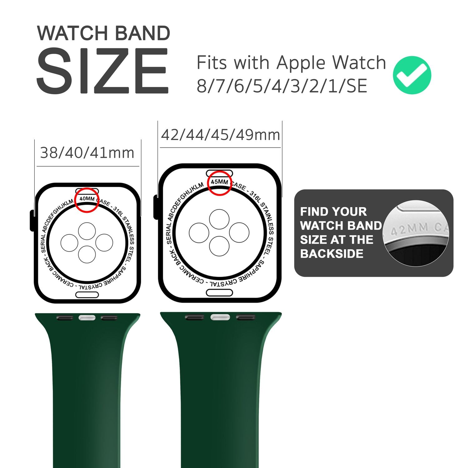 Silikon Armband gestreift für Apple Watch SE/8/7/6/5/4/3/2/1 38-41 mm