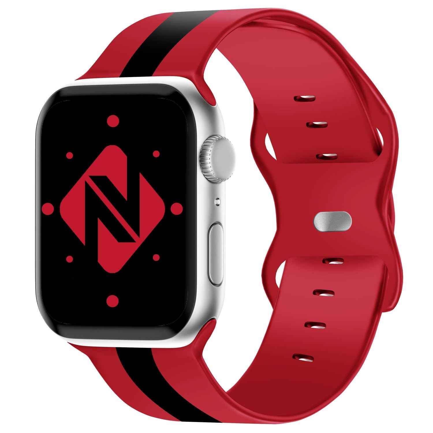 Gestreiftes Silikon Armband für Apple Watch SE/8/7/6/5/4/3/2/1, 38mm 40mm 41mm