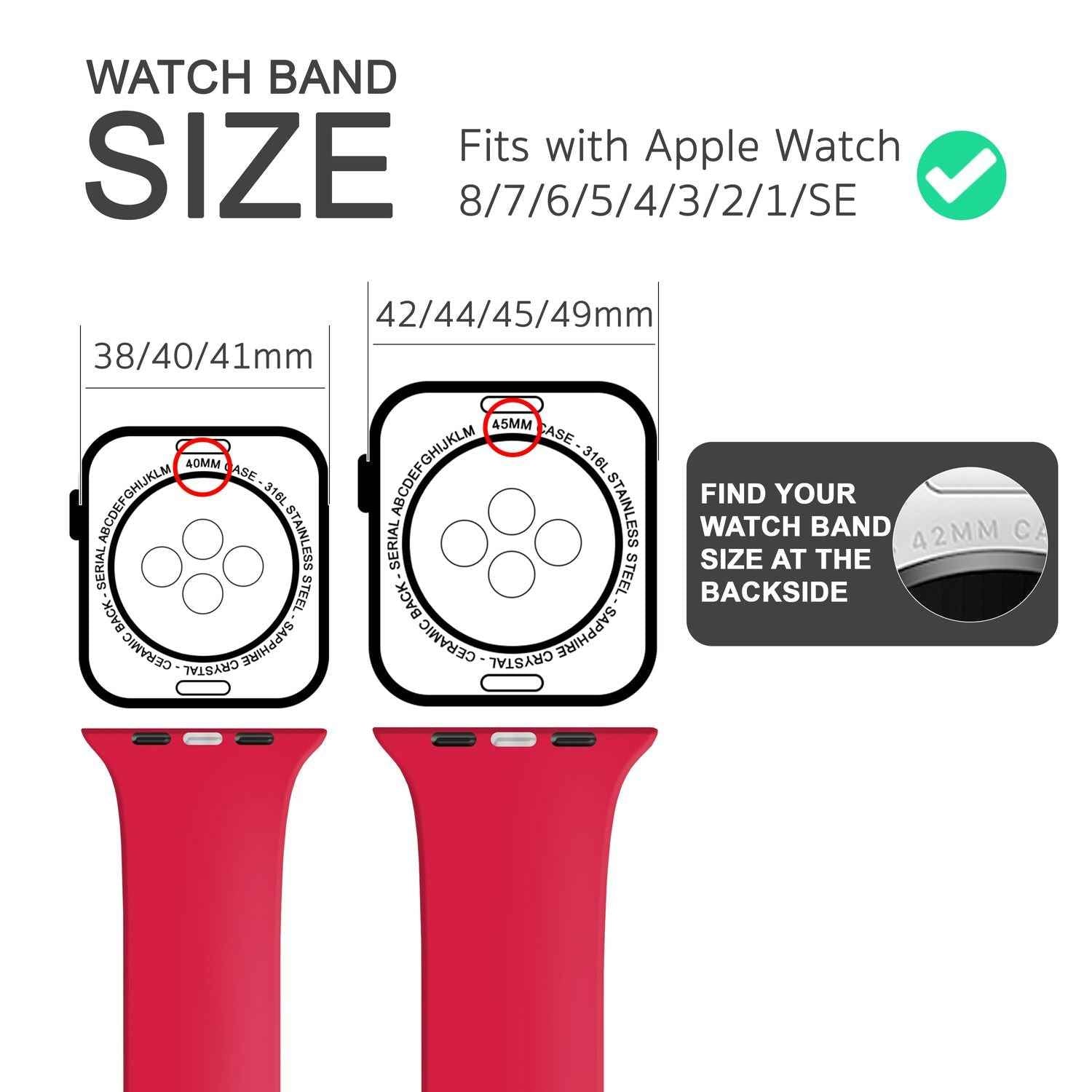 Gestreiftes Silikon Armband für Apple Watch SE/8/7/6/5/4/3/2/1, 38mm 40mm 41mm