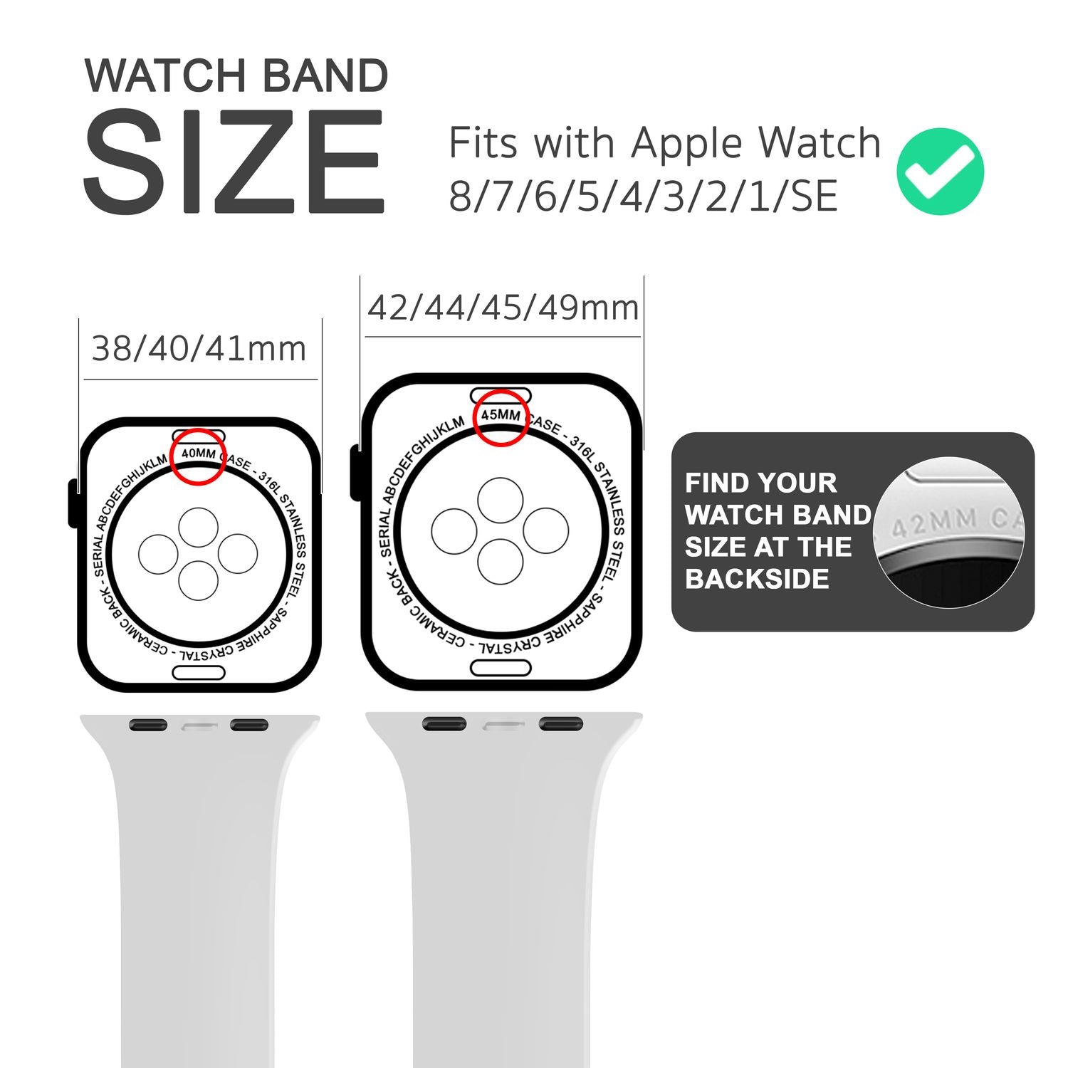 Silikon Armband gestreift für Apple Watch SE/8/7/6/5/4/3/2/1 38-41 mm