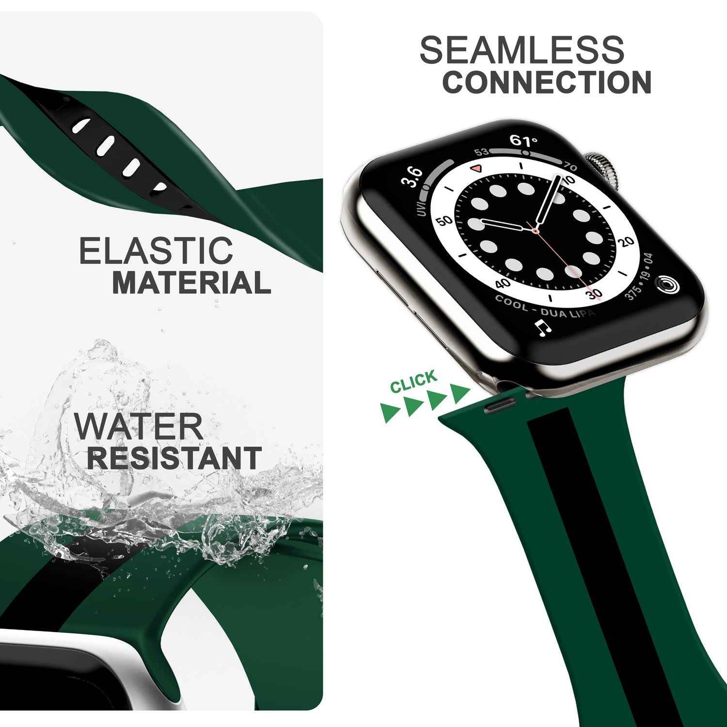 Silikon Armband für Apple Watch Ultra/SE/8/7/6/5/4/3/2/1, 42mm 44mm 45mm 49mm