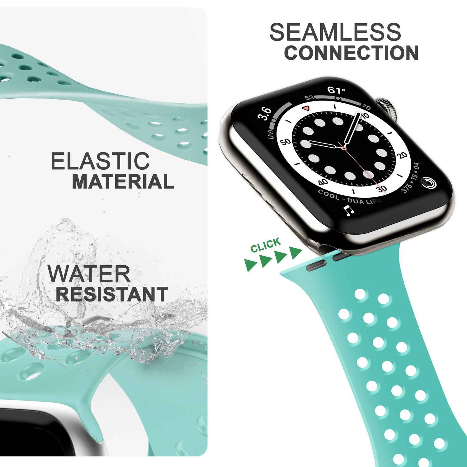 Gelochtes Armband für Apple Watch SE/8/7/6/5/4/3/2/1, 38mm 40mm 41mm