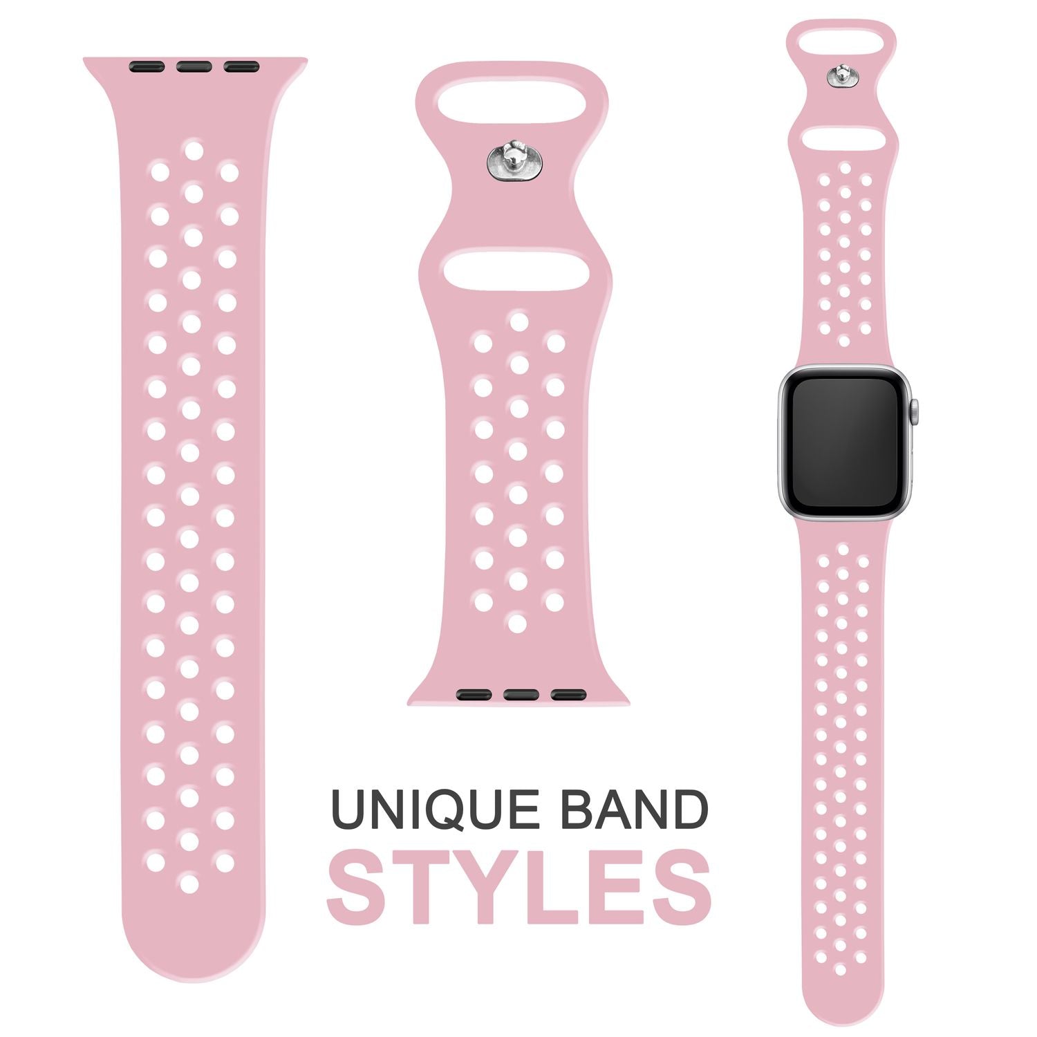 Gelochtes Silikonarmband für Apple Watch 38-41 mm sportlich | NALIA Berlin