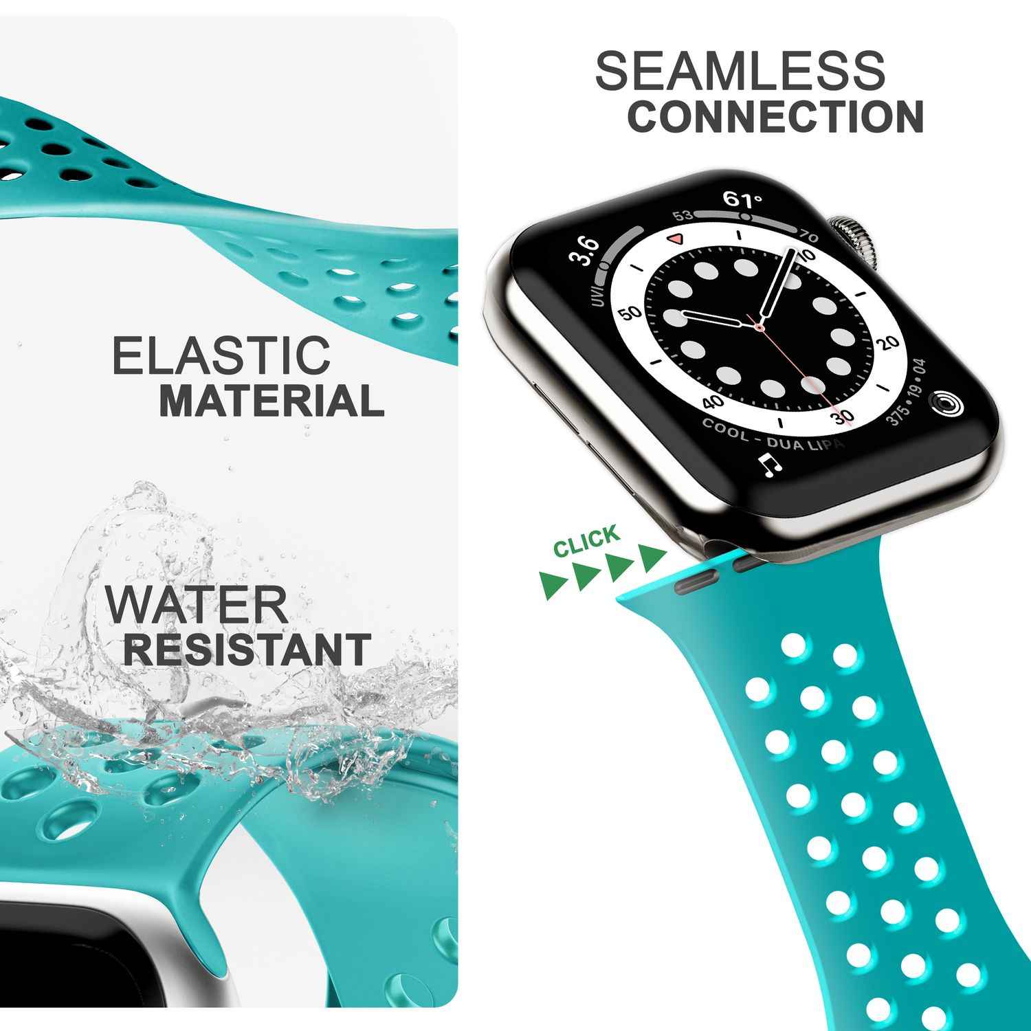 Gelochtes Armband für Apple Watch SE/8/7/6/5/4/3/2/1, 38mm 40mm 41mm