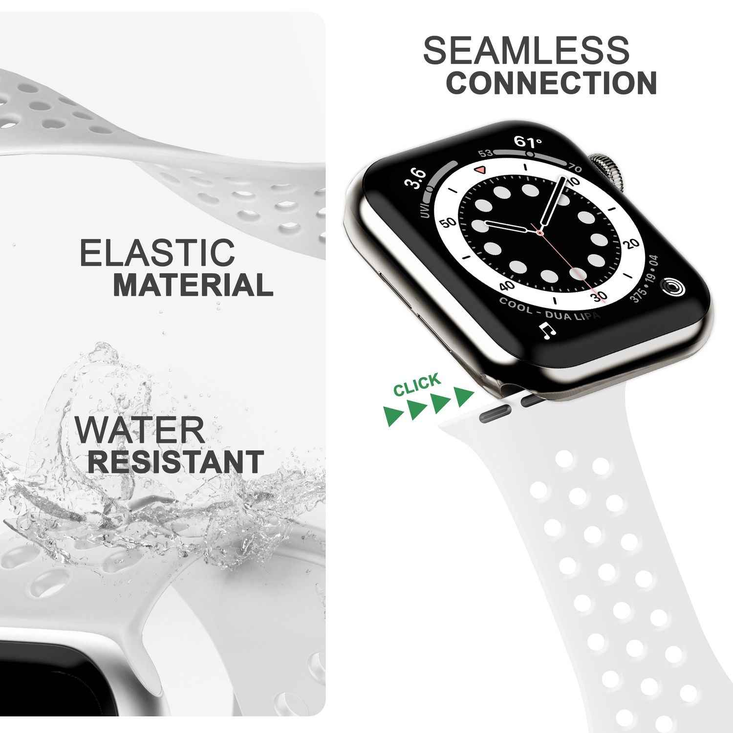 Gelochtes Armband für Apple Watch SE/8/7/6/5/4/3/2/1, 38mm 40mm 41mm