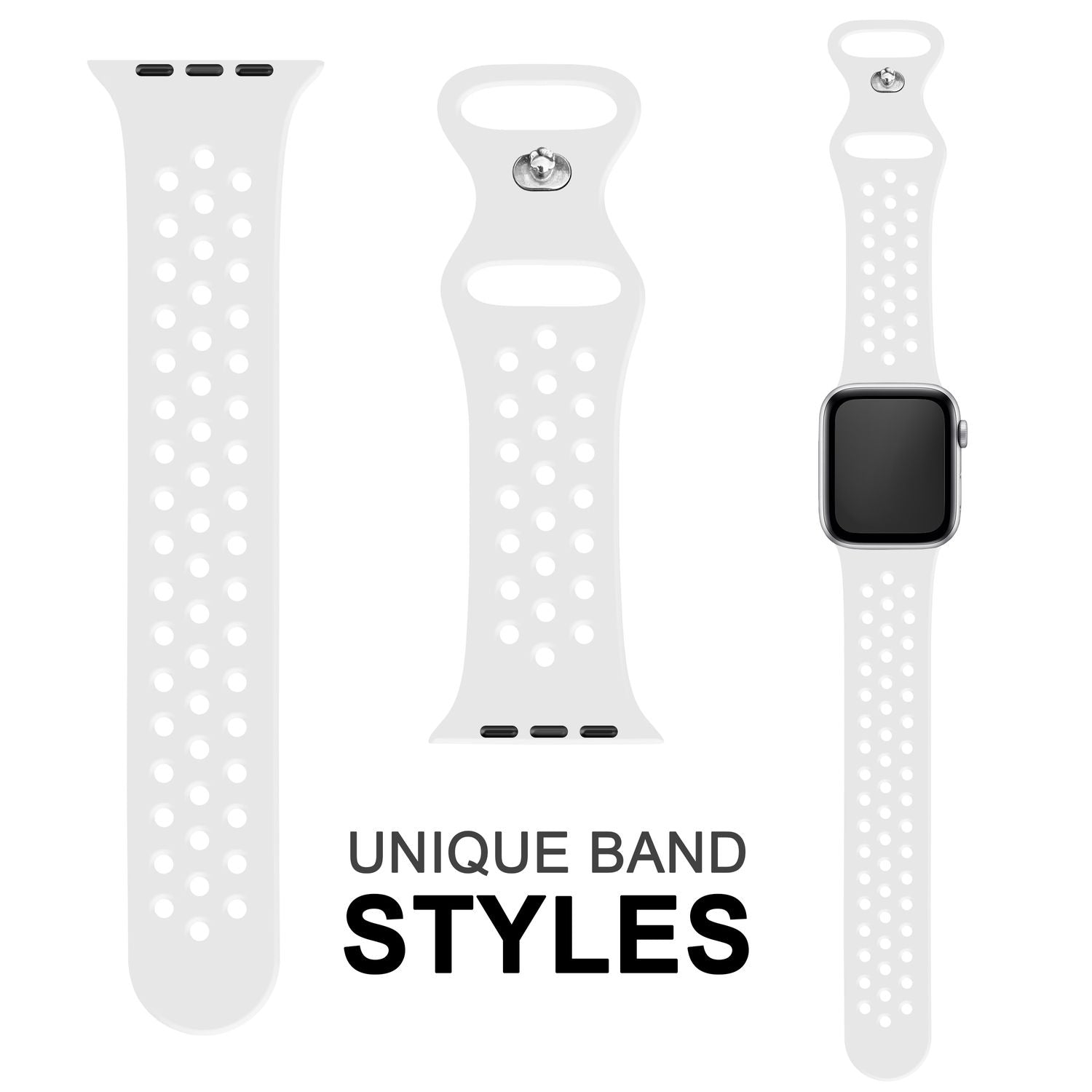 Gelochtes Silikonarmband für Apple Watch 38-41 mm sportlich | NALIA Berlin