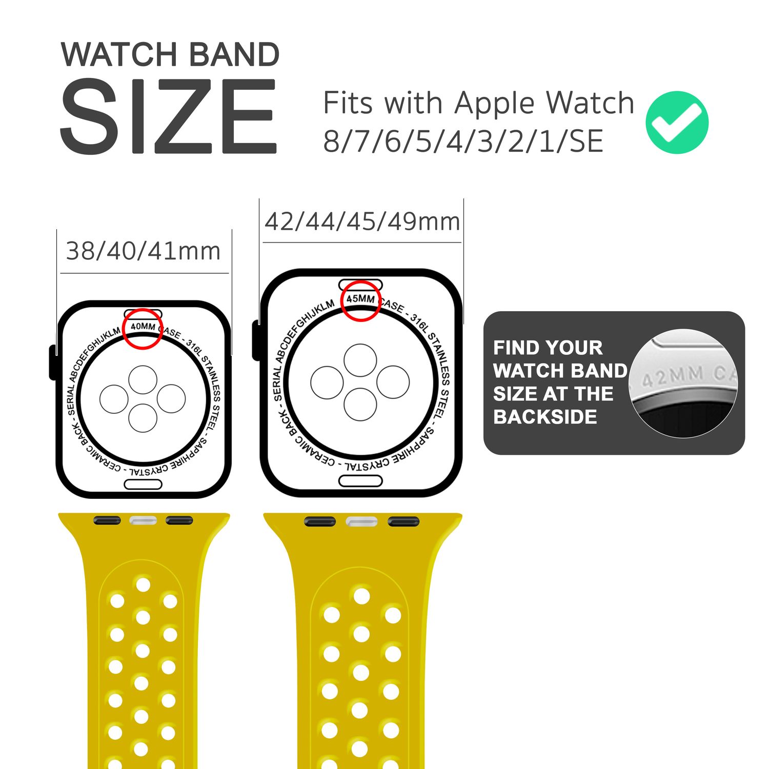 Gelochtes Silikonarmband für Apple Watch 38-41 mm sportlich | NALIA Berlin