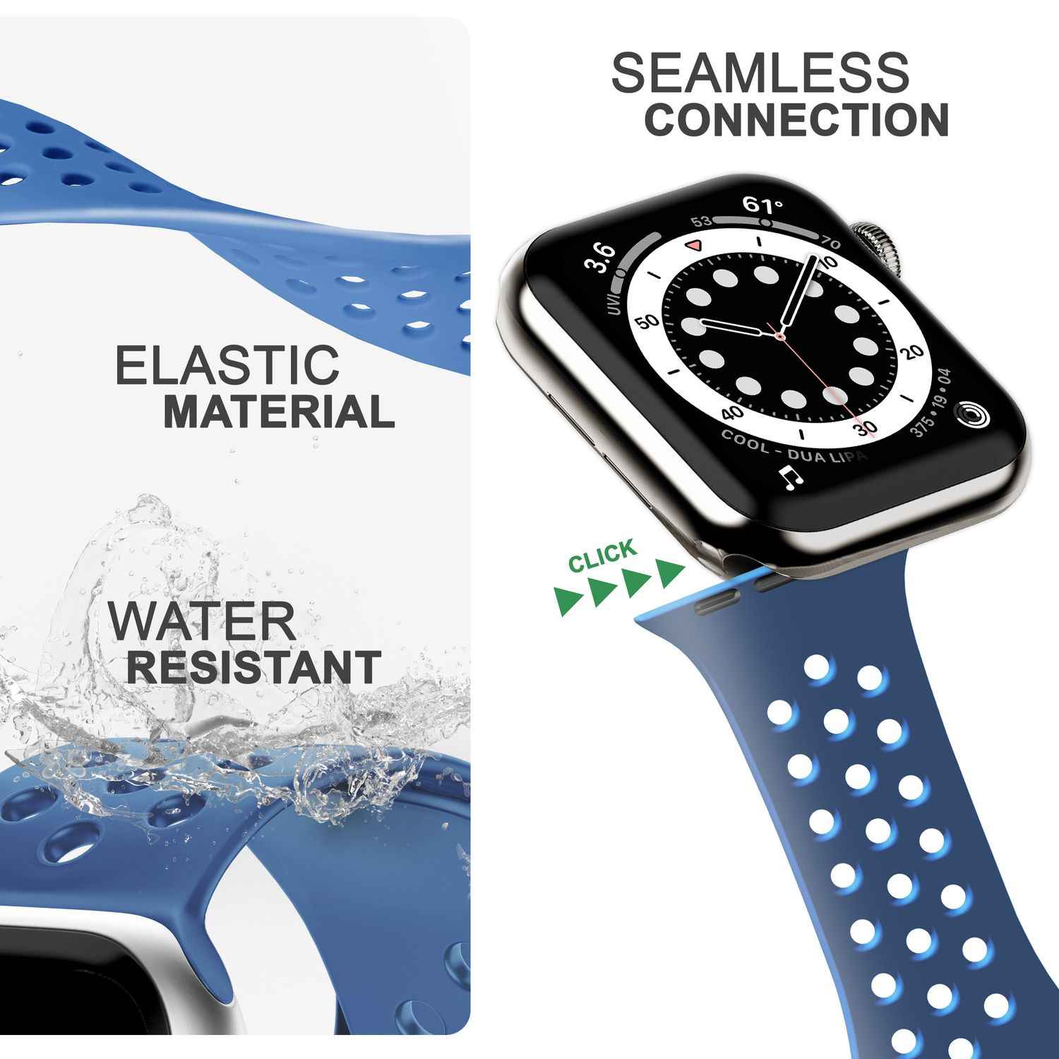 Gelochtes Armband für Apple Watch Ultra/SE/8/7/6/5/4/3/2/1, 42mm 44mm 45mm 49mm