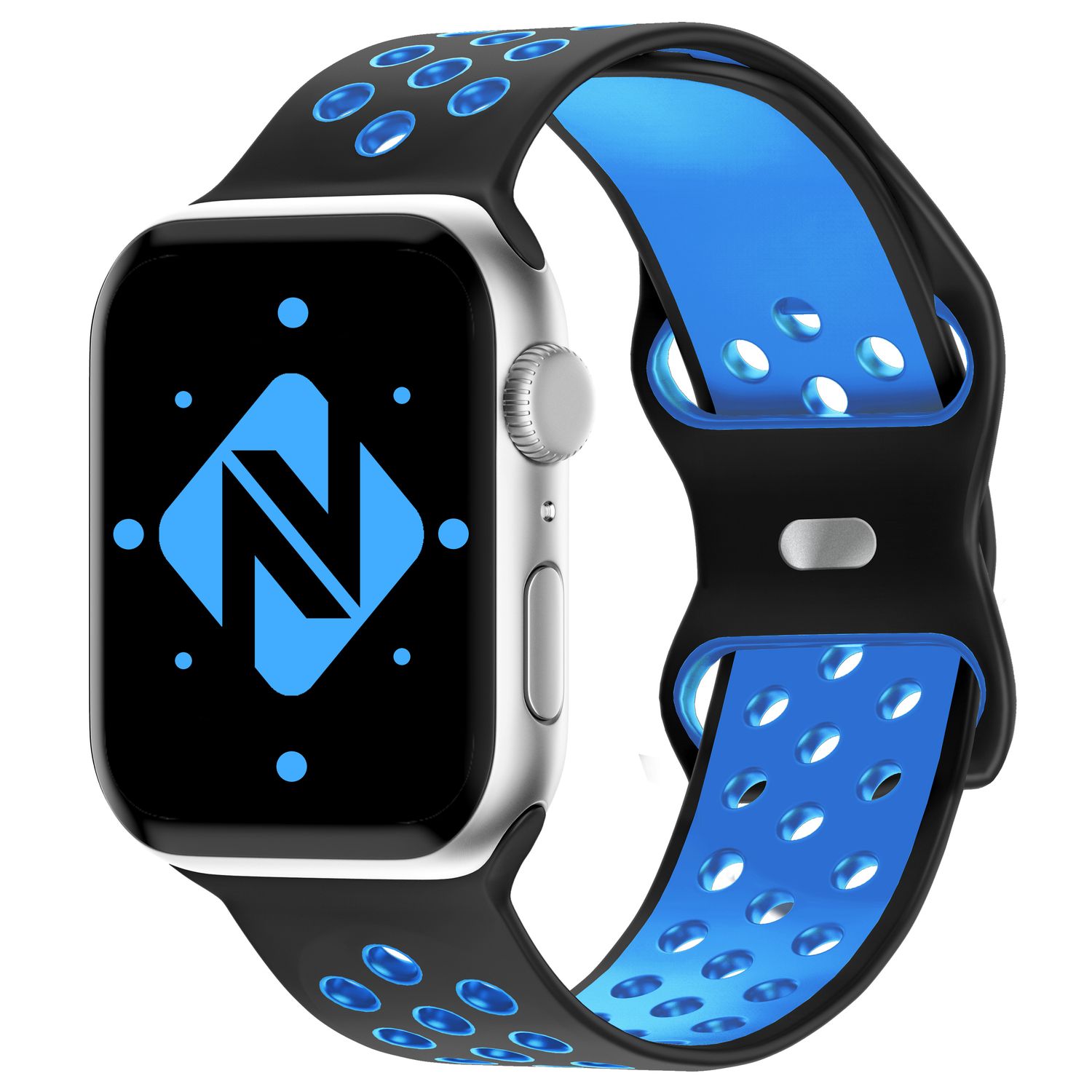 Silikon Armband Airflow für Apple Watch 38/40/41mm schwarz | NALIA Berlin