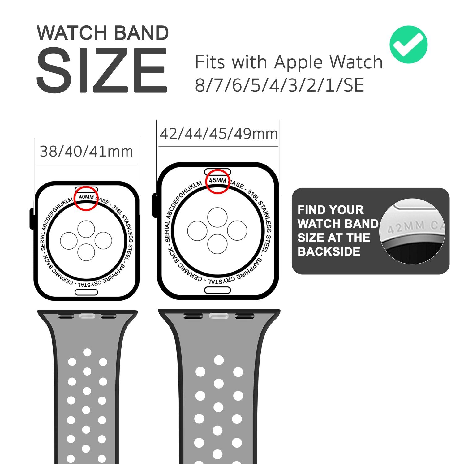 Silikon Armband Airflow für Apple Watch 38/40/41mm schwarz | NALIA Berlin