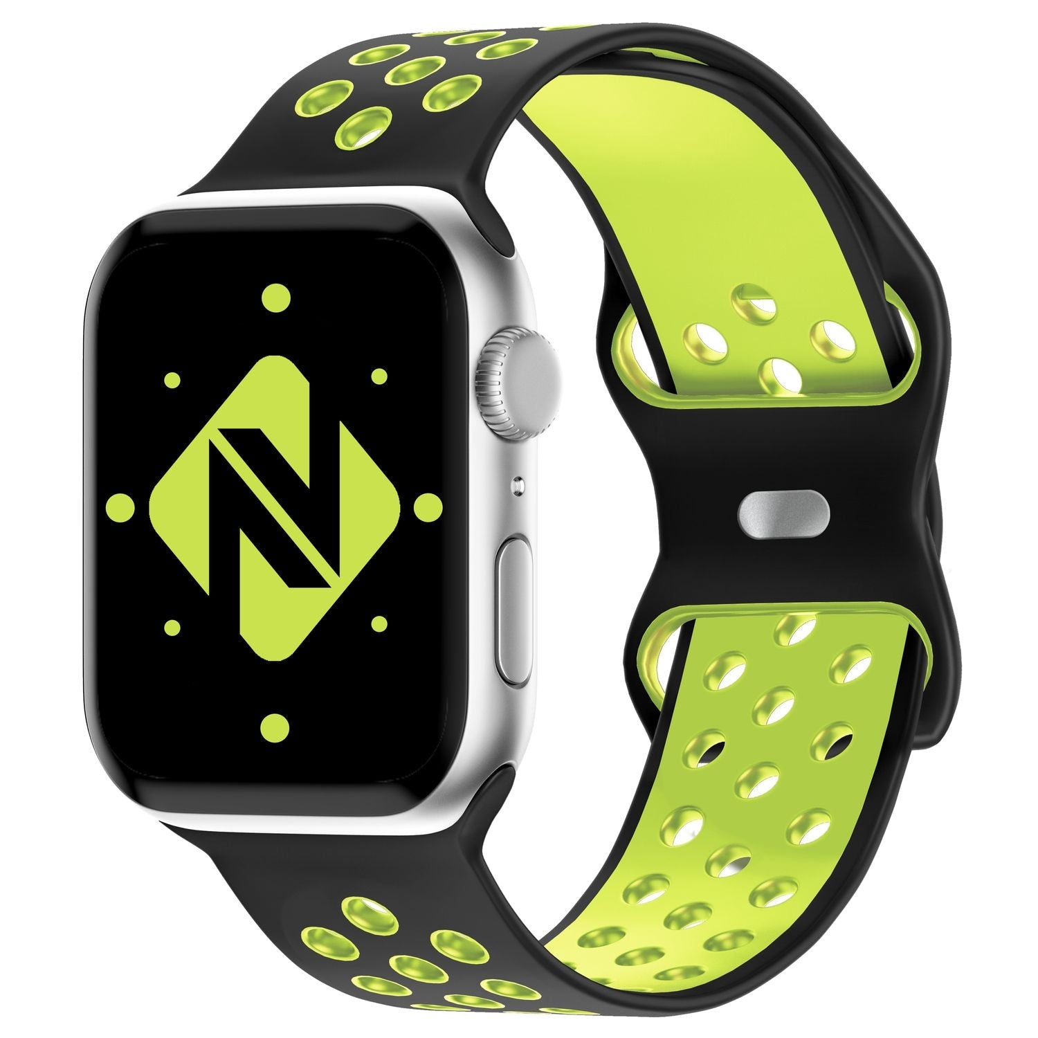 Silikon Armband Airflow für Apple Watch 38/40/41mm schwarz | NALIA Berlin