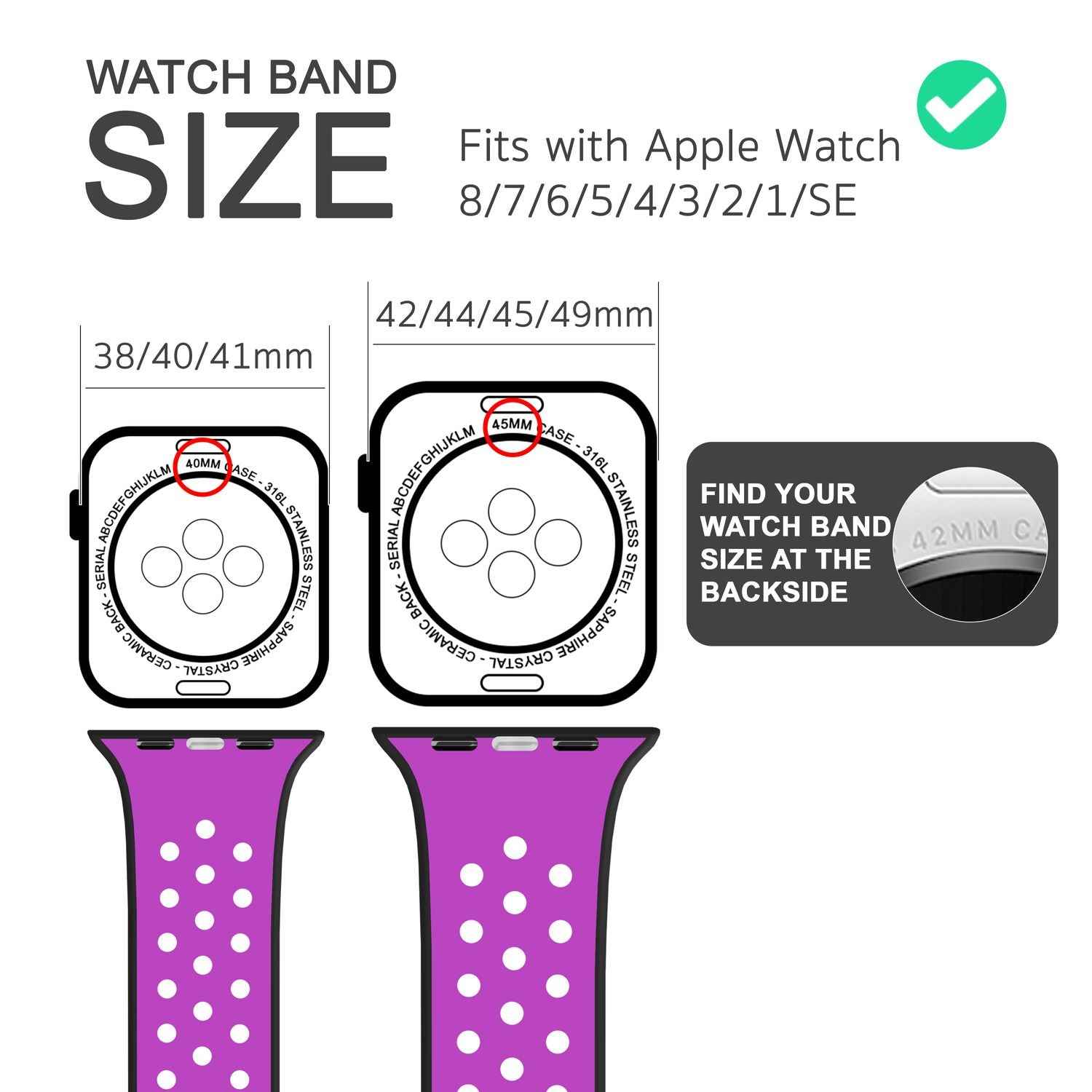 Airflow Silikon Armband für Apple Watch Ultra/Se/8/7/6/5/4/3/2/1, 42/44/45/49mm