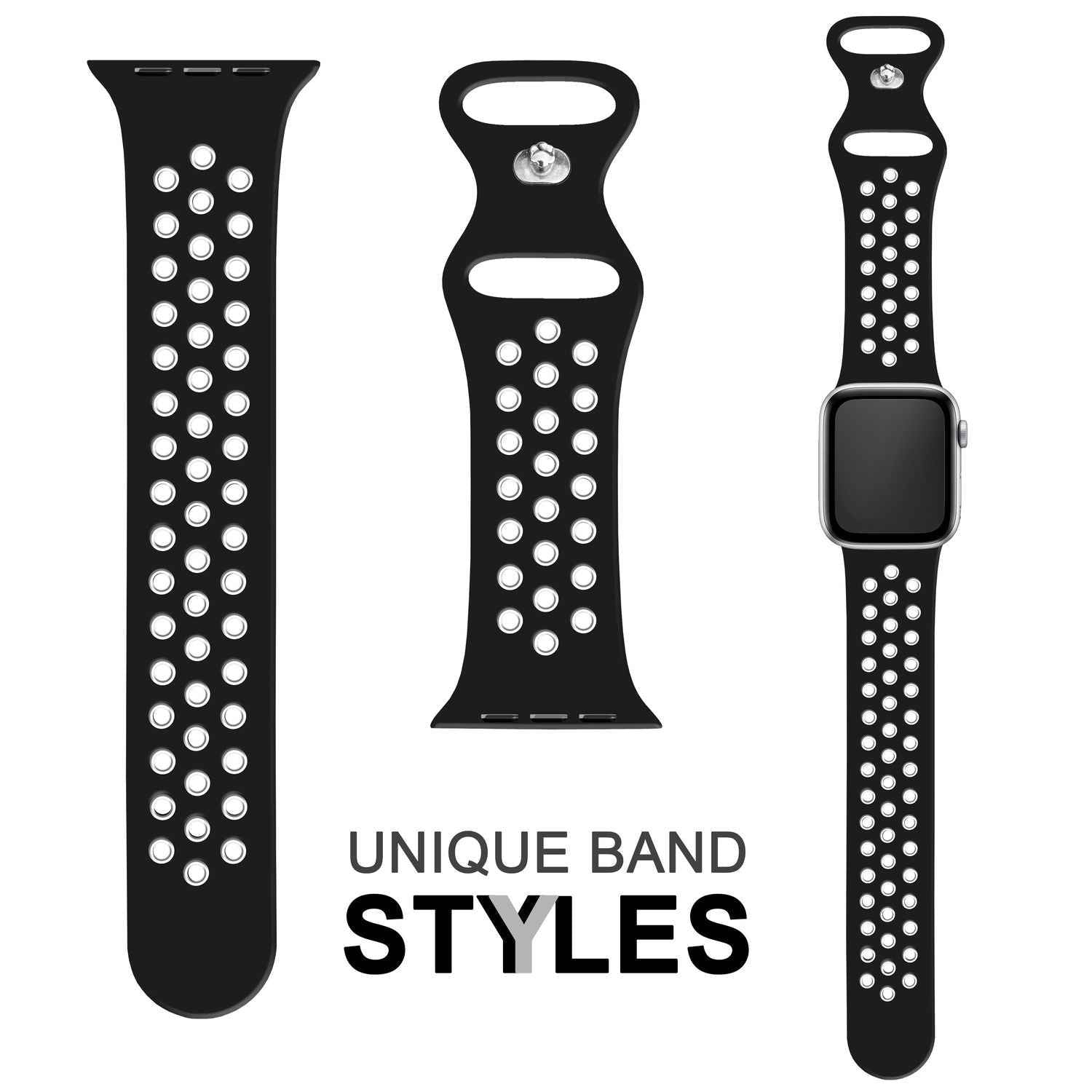 Airflow Silikon Armband für Apple Watch Ultra/Se/8/7/6/5/4/3/2/1, 42/44/45/49mm