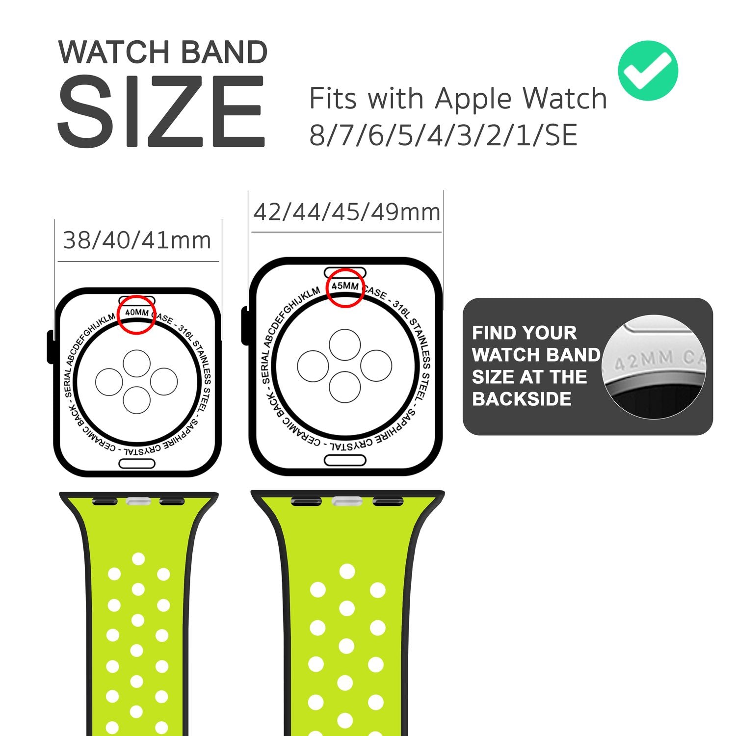 Silikon Armband Airflow für Apple Watch 42/44/45/49 mm schwarz | NALIA Berlin